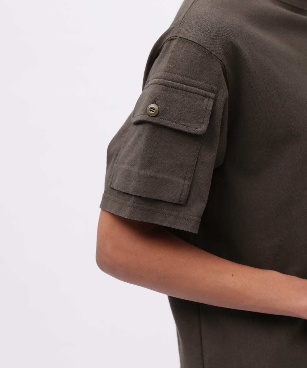 《50th Anniversary》LEATHER PATCHED FATIGUE T-SHIRT / レザー パッチド ファティーグ 半袖