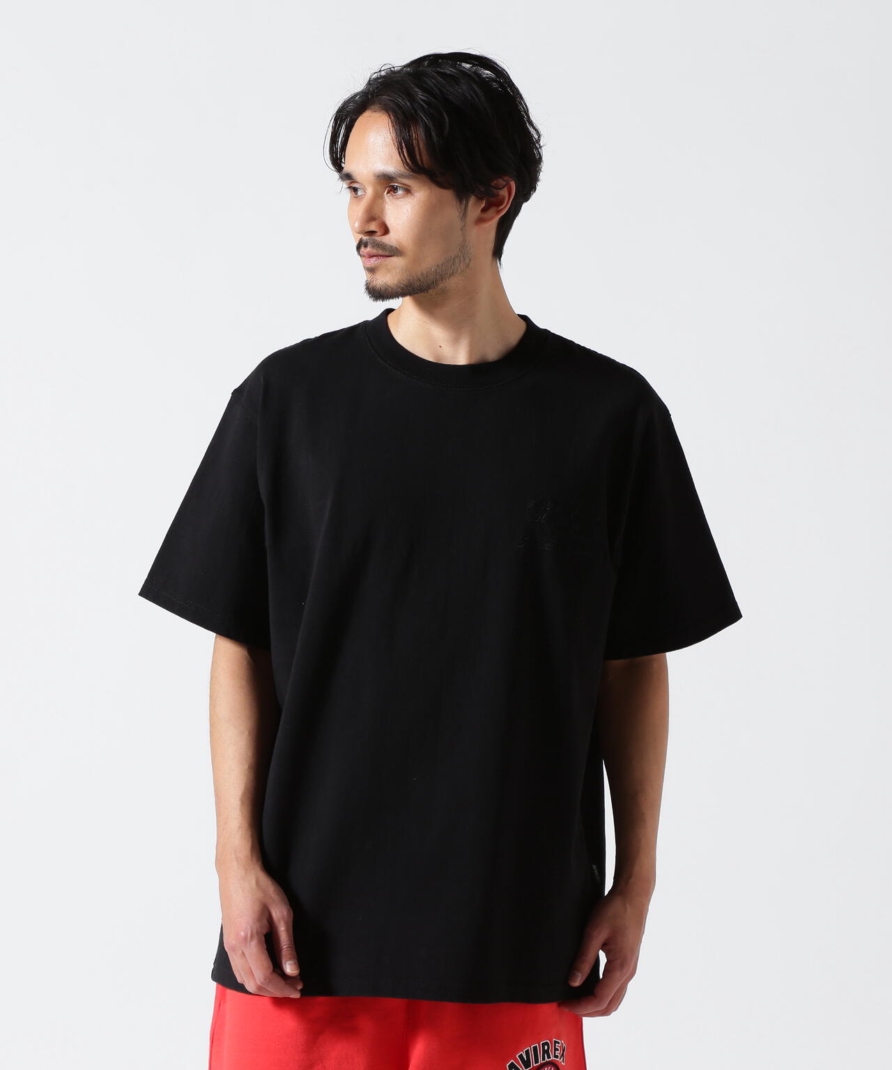 《50th Anniversary》LEATHER PATCHED VARSITY T-SHIRT / レザー パッチド バーシティ 半袖T