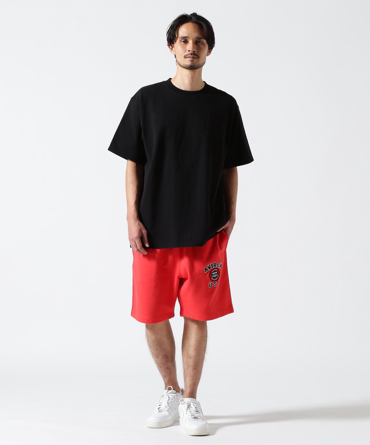 《50th Anniversary》LEATHER PATCHED VARSITY T-SHIRT / レザー パッチド バーシティ 半袖T