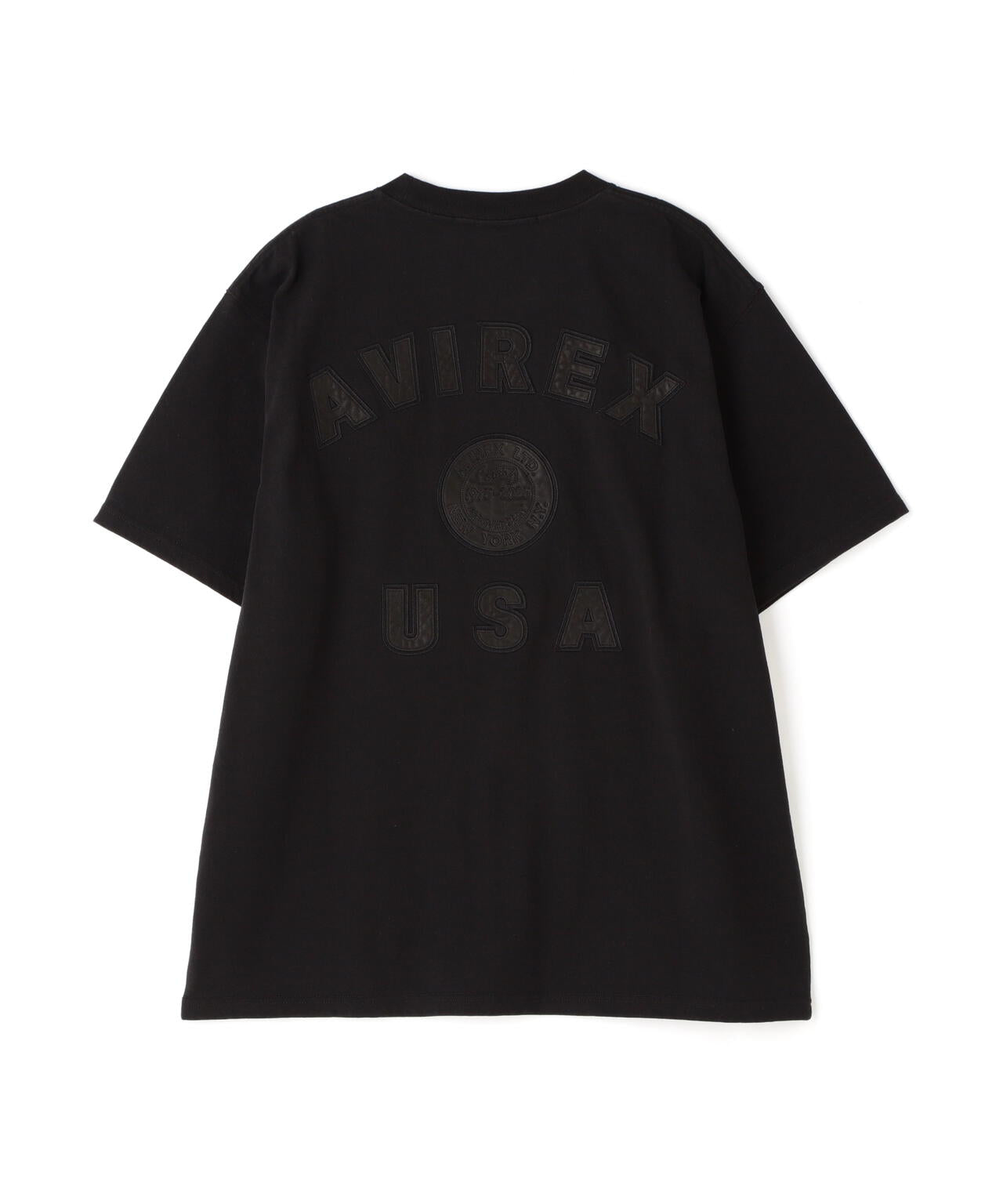 《50th Anniversary》LEATHER PATCHED VARSITY T-SHIRT / レザー パッチド バーシティ 半袖T