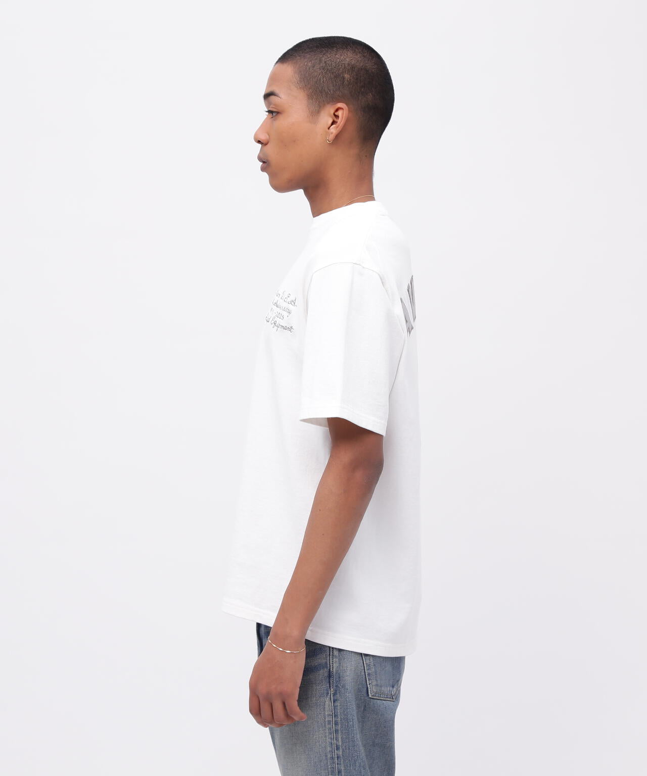 《50th Anniversary》LEATHER PATCHED VARSITY T-SHIRT / レザー パッチド バーシティ 半袖T