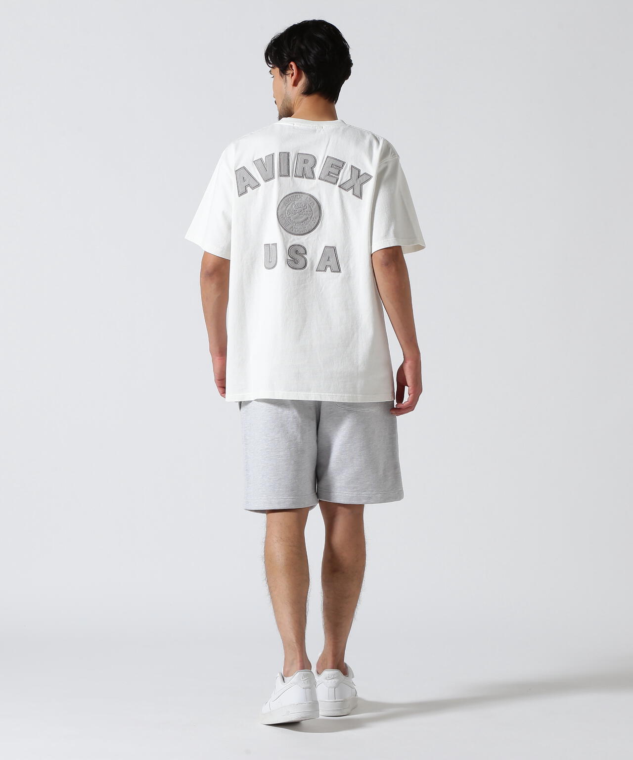 《50th Anniversary》LEATHER PATCHED VARSITY T-SHIRT / レザー パッチド バーシティ 半袖T