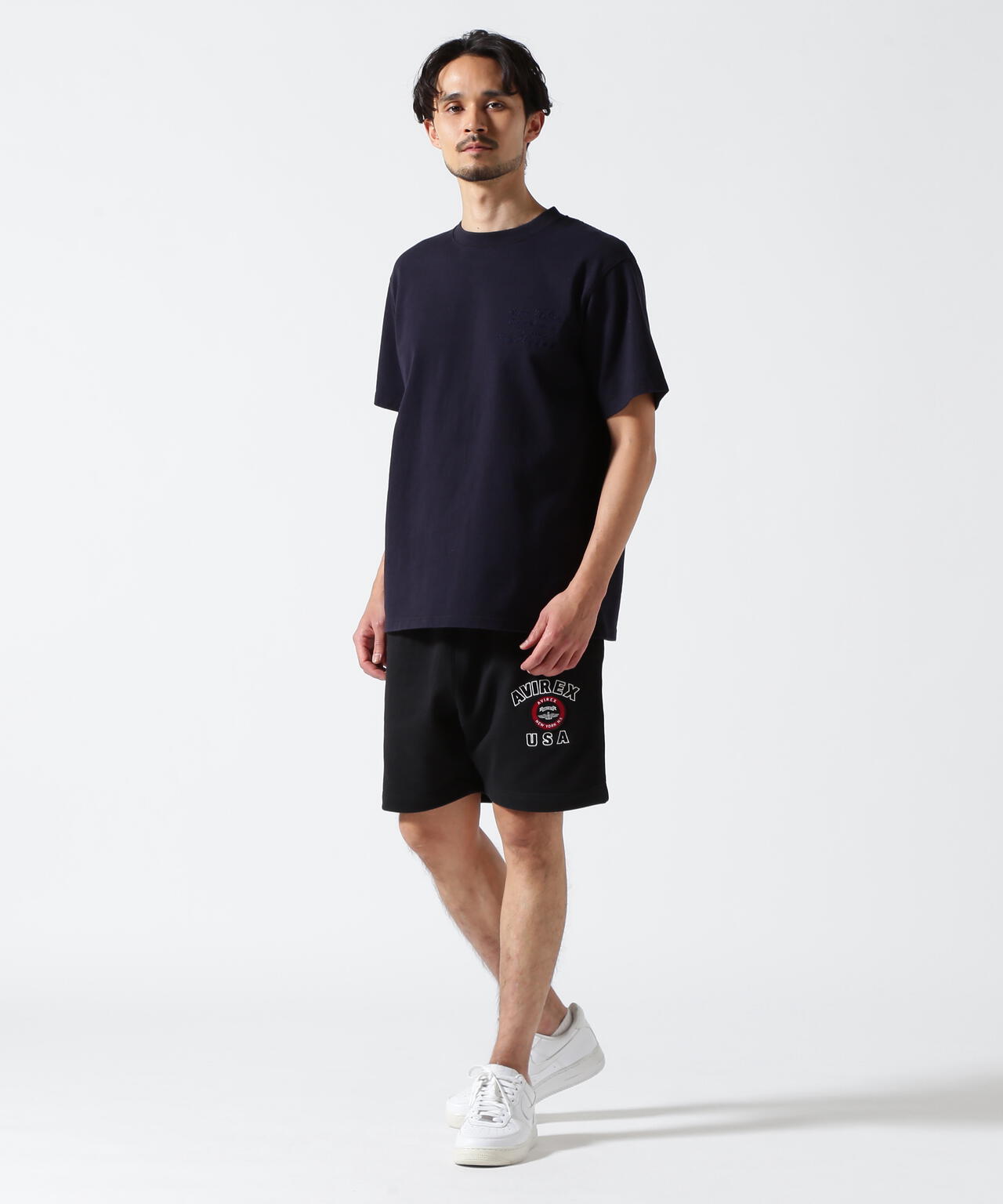 《50th Anniversary》LEATHER PATCHED VARSITY T-SHIRT / レザー パッチド バーシティ 半袖T