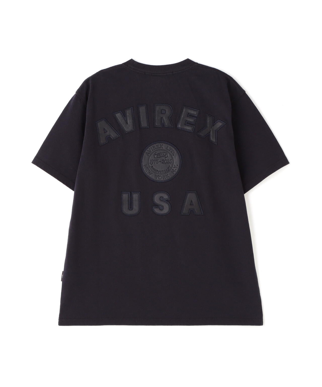 《50th Anniversary》LEATHER PATCHED VARSITY T-SHIRT / レザー パッチド バーシティ 半袖T