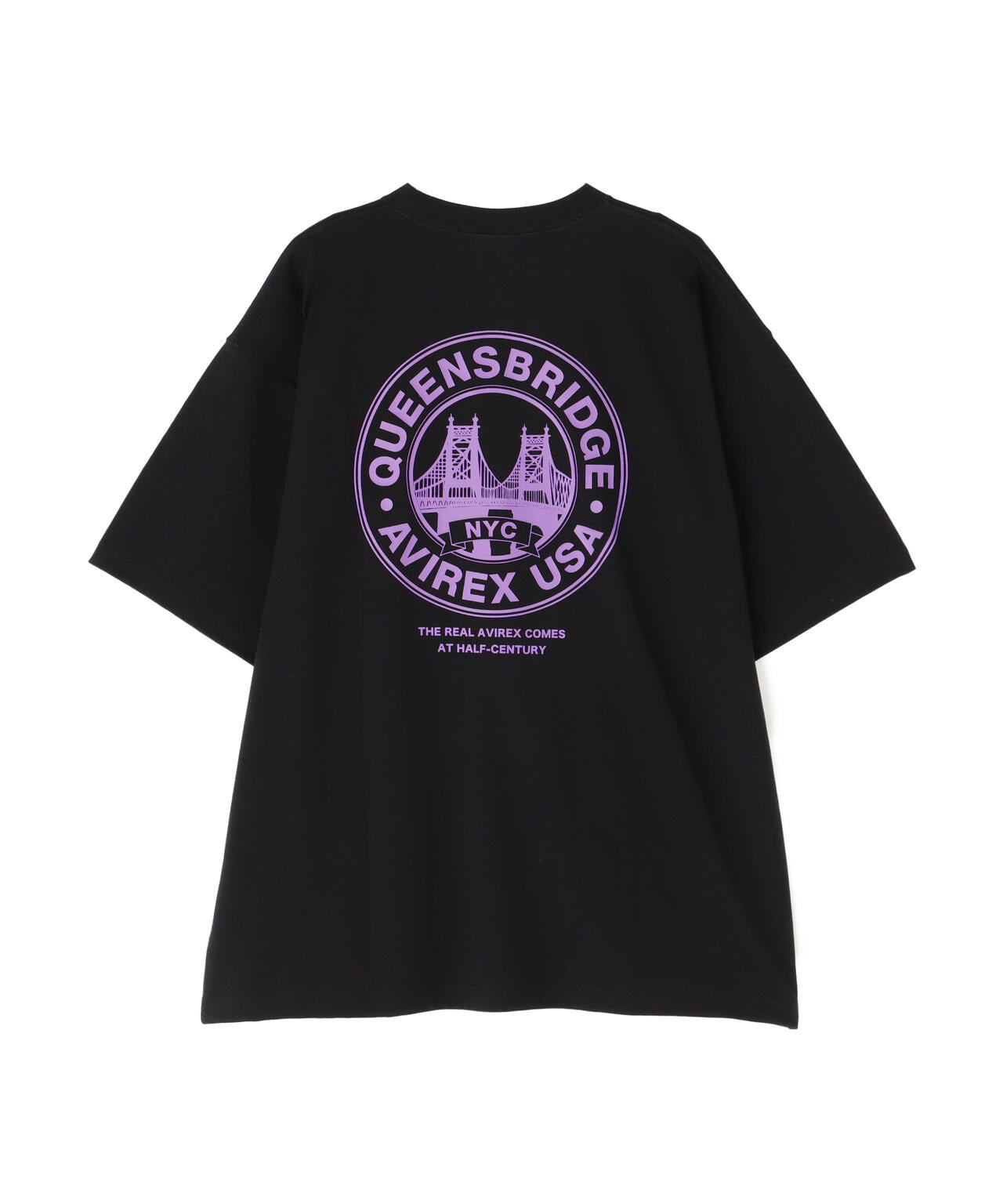 CIRCLE LOGO T-SHIRT "QUEENS BRIDGE" / サークルロゴ 半袖Tシャツ / AVIREX / アヴィレックス