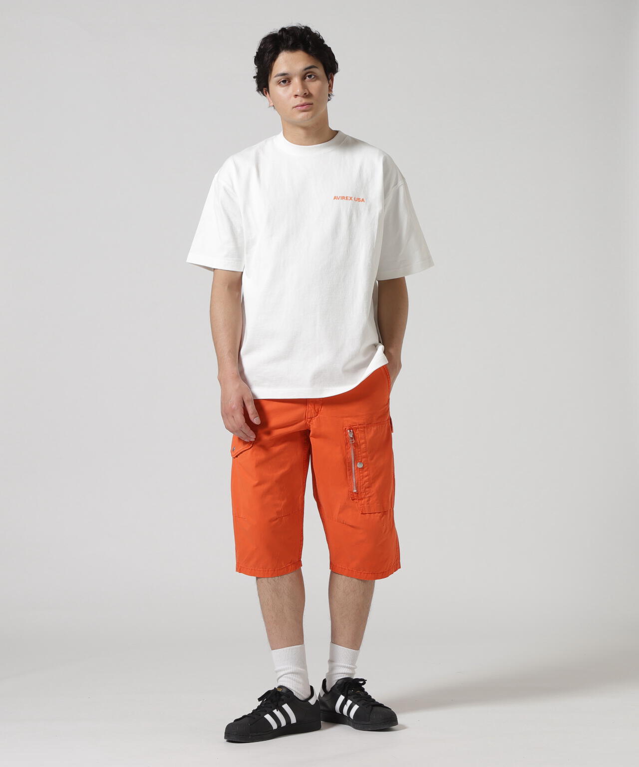 CIRCLE LOGO T-SHIRT "QUEENS BRIDGE" / サークルロゴ 半袖Tシャツ / AVIREX / アヴィレックス