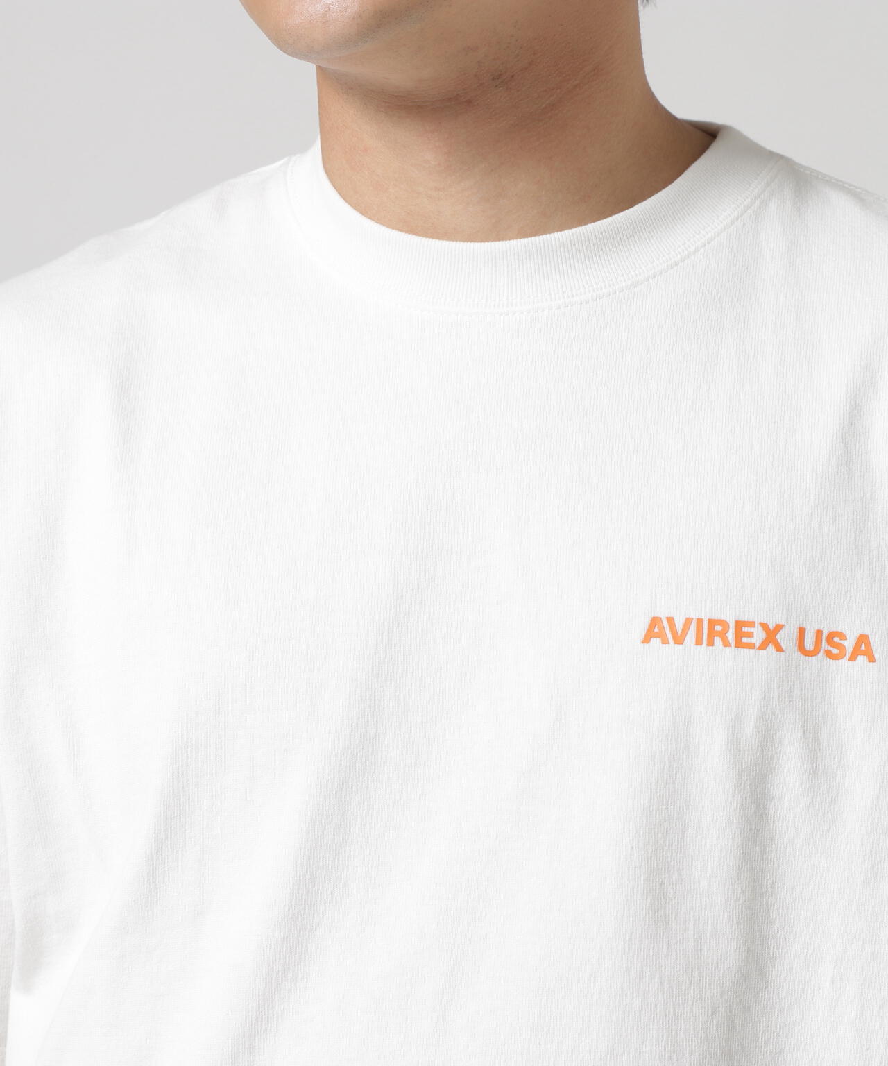 CIRCLE LOGO T-SHIRT "QUEENS BRIDGE" / サークルロゴ 半袖Tシャツ / AVIREX / アヴィレックス