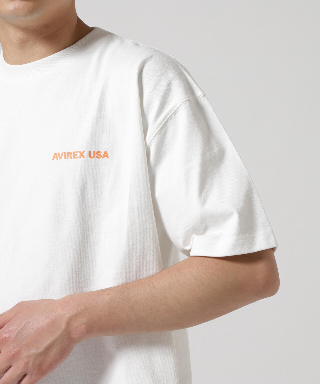 CIRCLE LOGO T-SHIRT "QUEENS BRIDGE" / サークルロゴ 半袖Tシャツ / AVIREX / アヴィレックス
