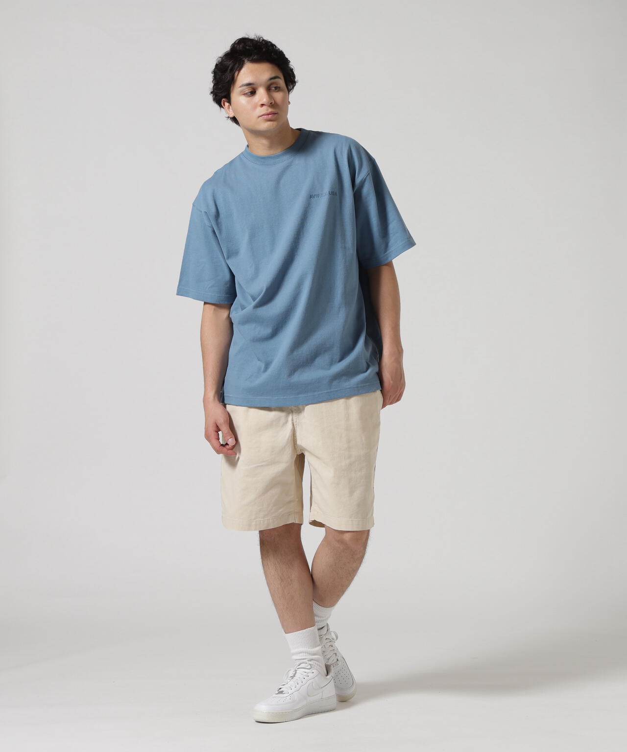 CIRCLE LOGO T-SHIRT "QUEENS BRIDGE" / サークルロゴ 半袖Tシャツ / AVIREX / アヴィレックス