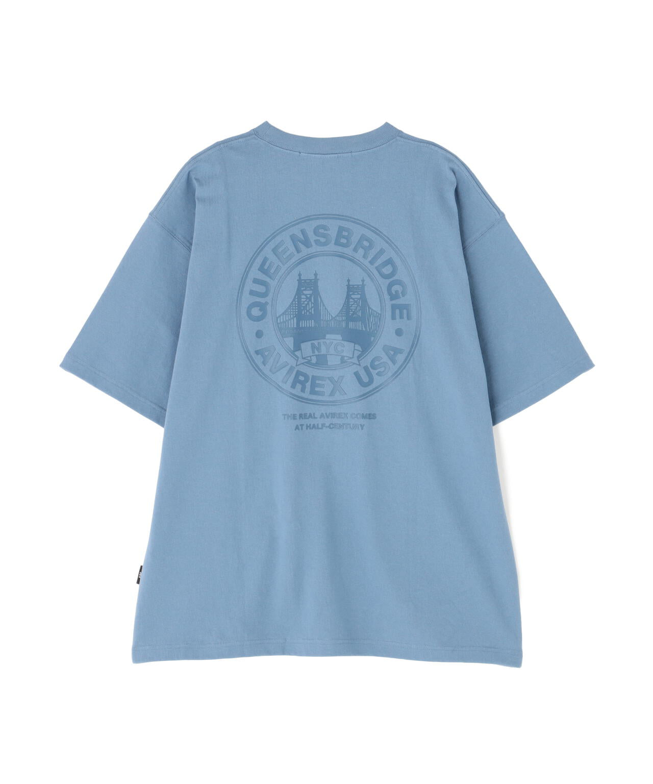 CIRCLE LOGO T-SHIRT "QUEENS BRIDGE" / サークルロゴ 半袖Tシャツ / AVIREX / アヴィレックス