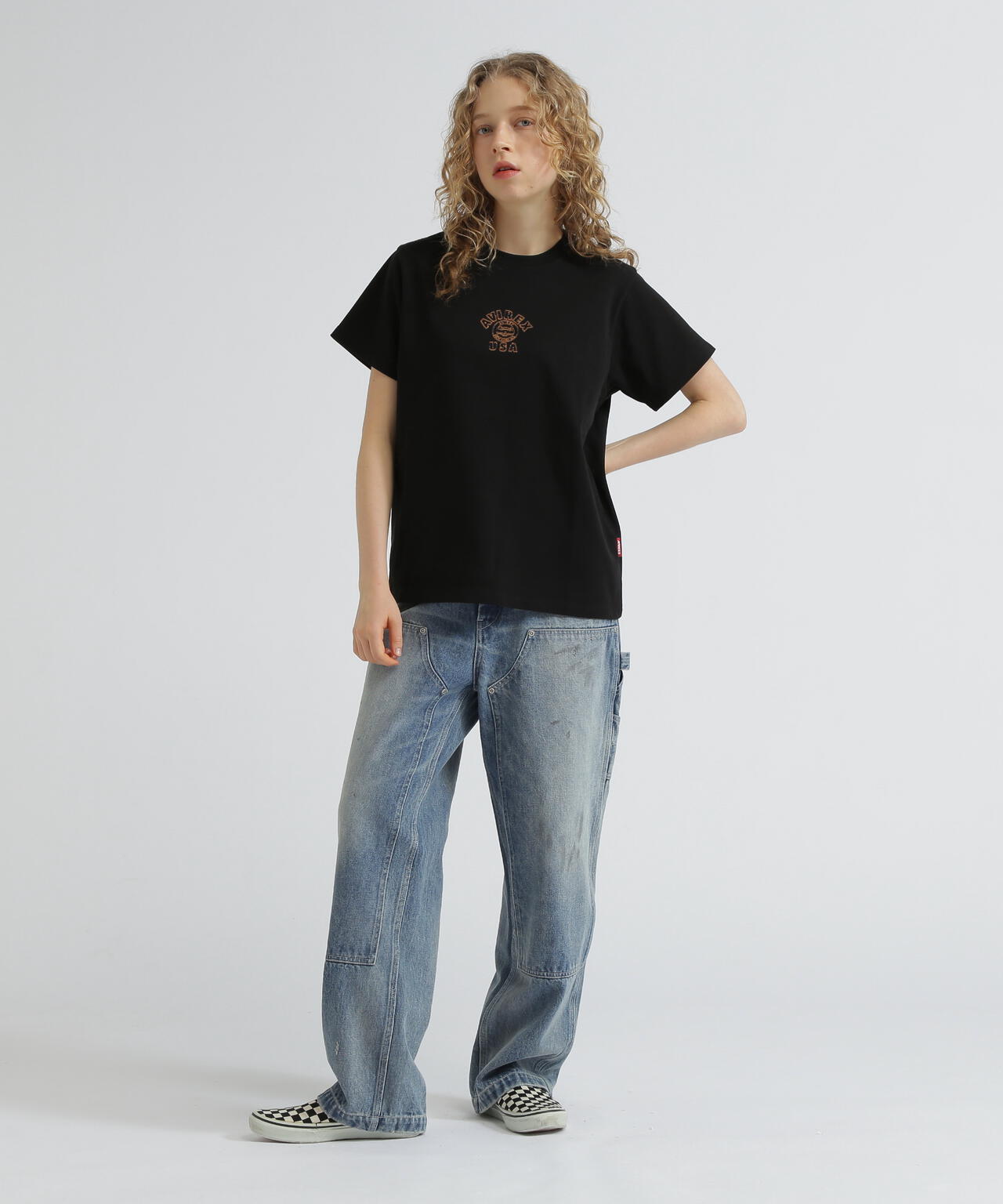 《WEB&DEPOT限定》ONE POINT EMB T-SHIRT"VARSITY LOGO" / ワンポイントロゴ 刺繍 半袖Tシャツ