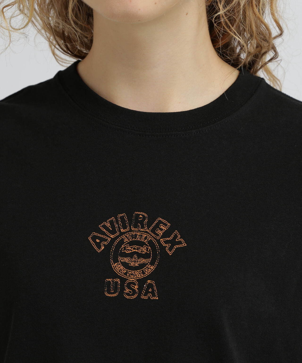 《WEB&DEPOT限定》ONE POINT EMB T-SHIRT"VARSITY LOGO" / ワンポイントロゴ 刺繍 半袖Tシャツ