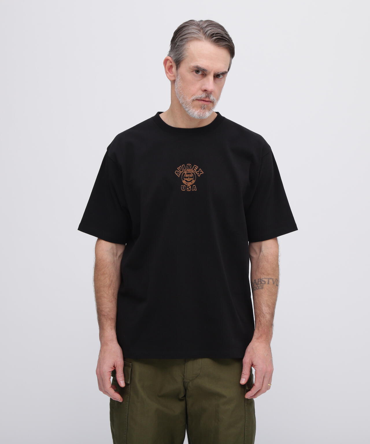 《WEB&DEPOT限定》ONE POINT EMB T-SHIRT"VARSITY LOGO" / ワンポイントロゴ 刺繍 半袖Tシャツ