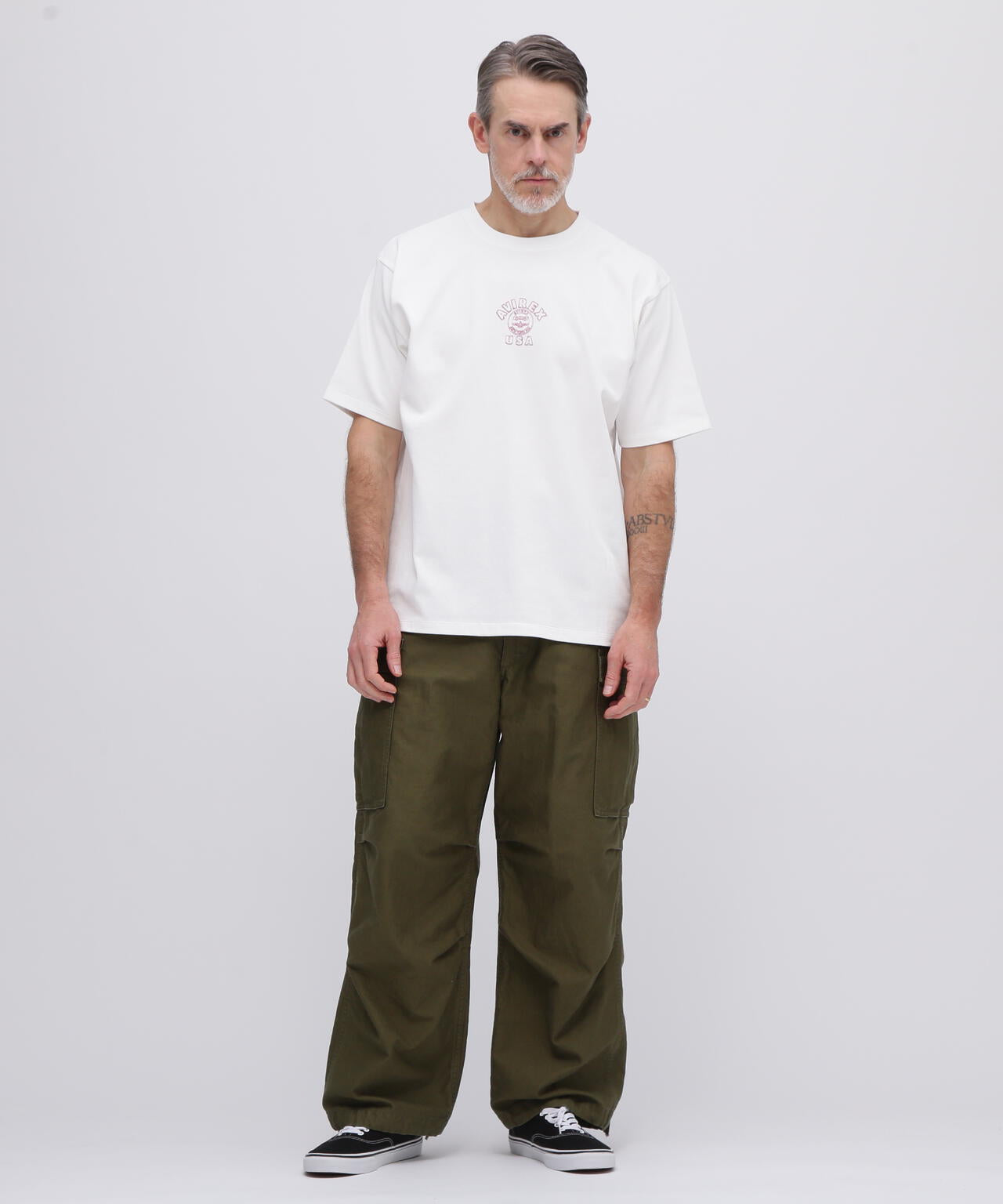 《WEB&DEPOT限定》ONE POINT EMB T-SHIRT"VARSITY LOGO" / ワンポイントロゴ 刺繍 半袖Tシャツ