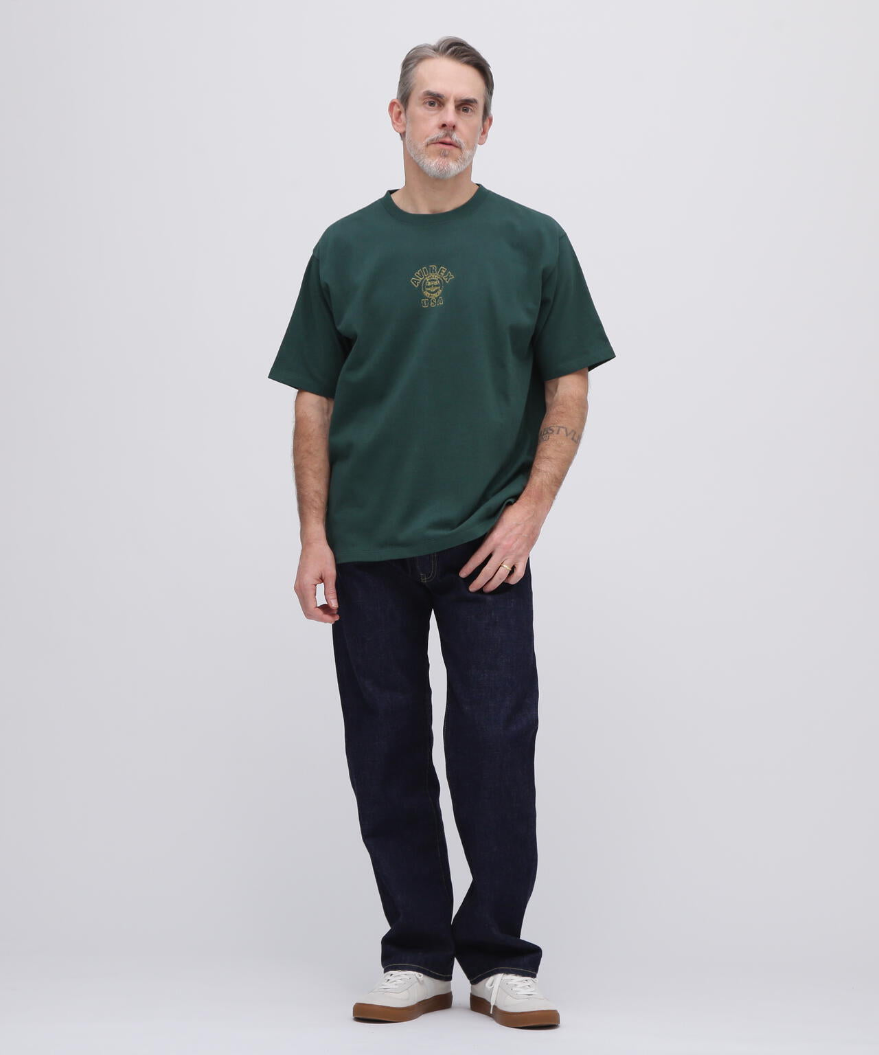 《WEB&DEPOT限定》ONE POINT EMB T-SHIRT"VARSITY LOGO" / ワンポイントロゴ 刺繍 半袖Tシャツ
