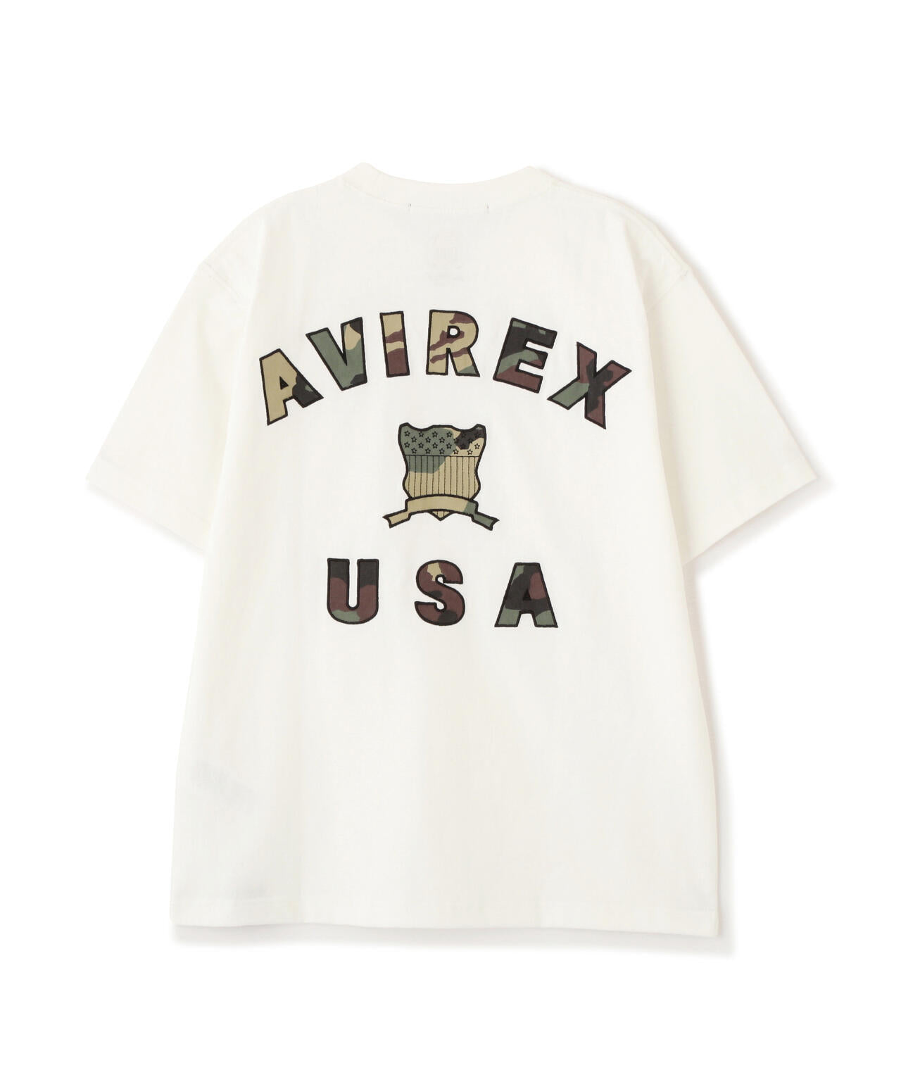 《直営店限定》VARSITY CAMO LOGO T-SHIRT / バーシティ カモ ロゴ 半袖Tシャツ / AVIREX