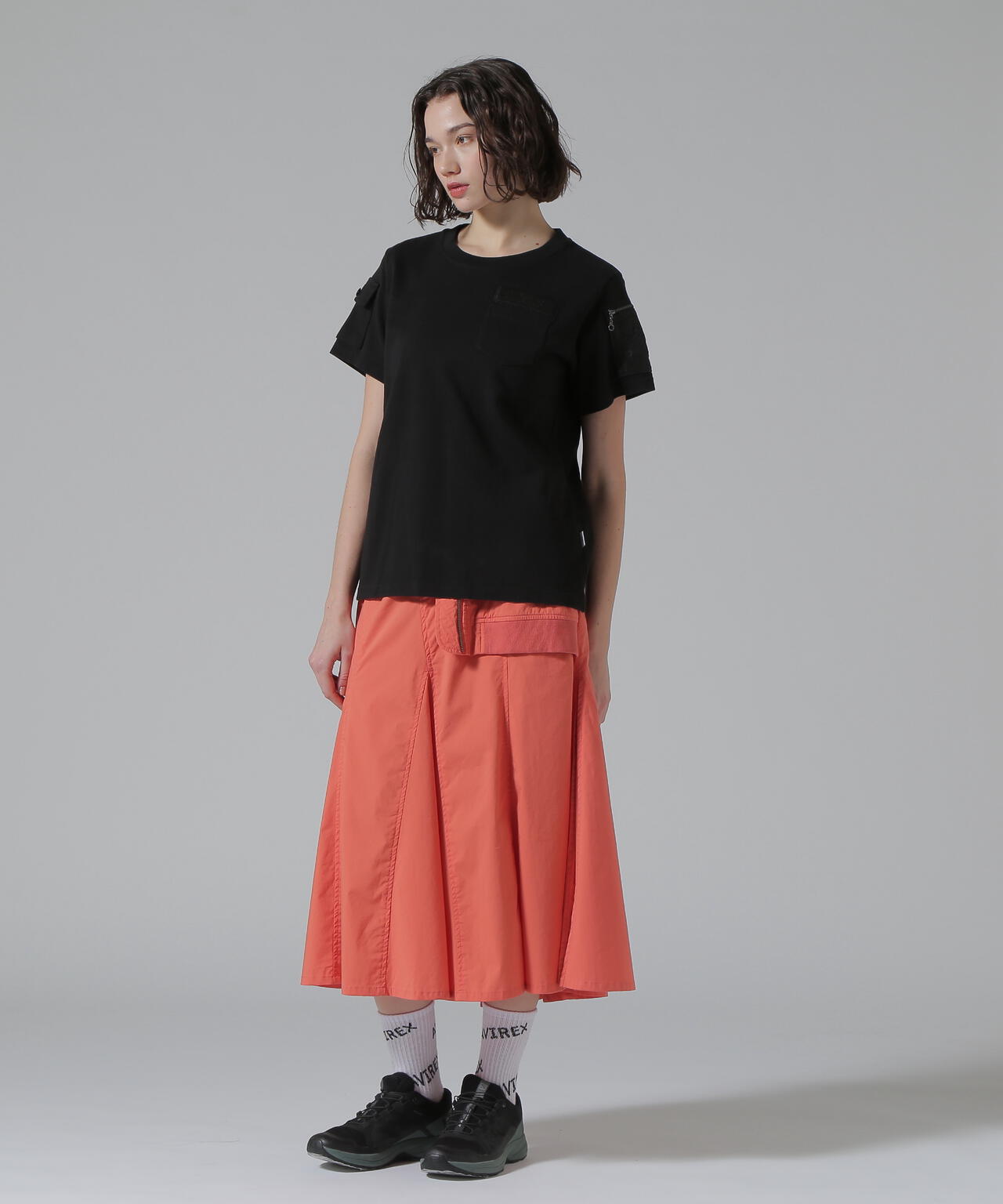 《50th Anniversary》LEATHER PATCHED FATIGUE T-SHIRT/レザーパッチ ファティーグTシャツ