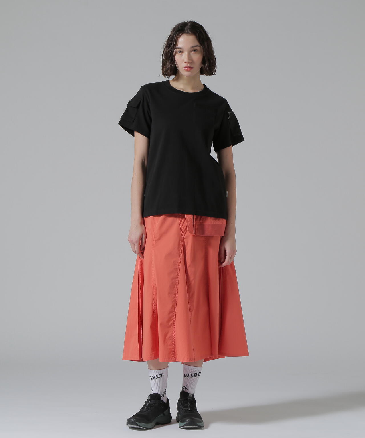 《50th Anniversary》LEATHER PATCHED FATIGUE T-SHIRT/レザーパッチ ファティーグTシャツ