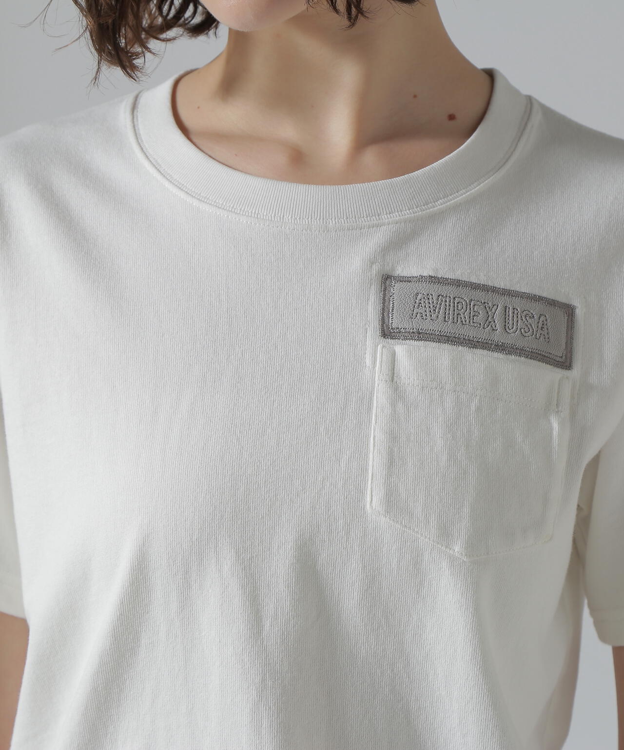 《50th Anniversary》LEATHER PATCHED FATIGUE T-SHIRT/レザーパッチ ファティーグTシャツ