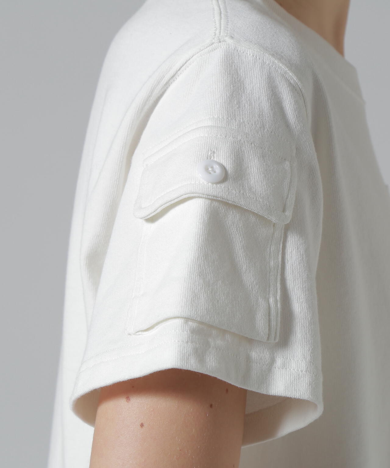 《50th Anniversary》LEATHER PATCHED FATIGUE T-SHIRT/レザーパッチ ファティーグTシャツ