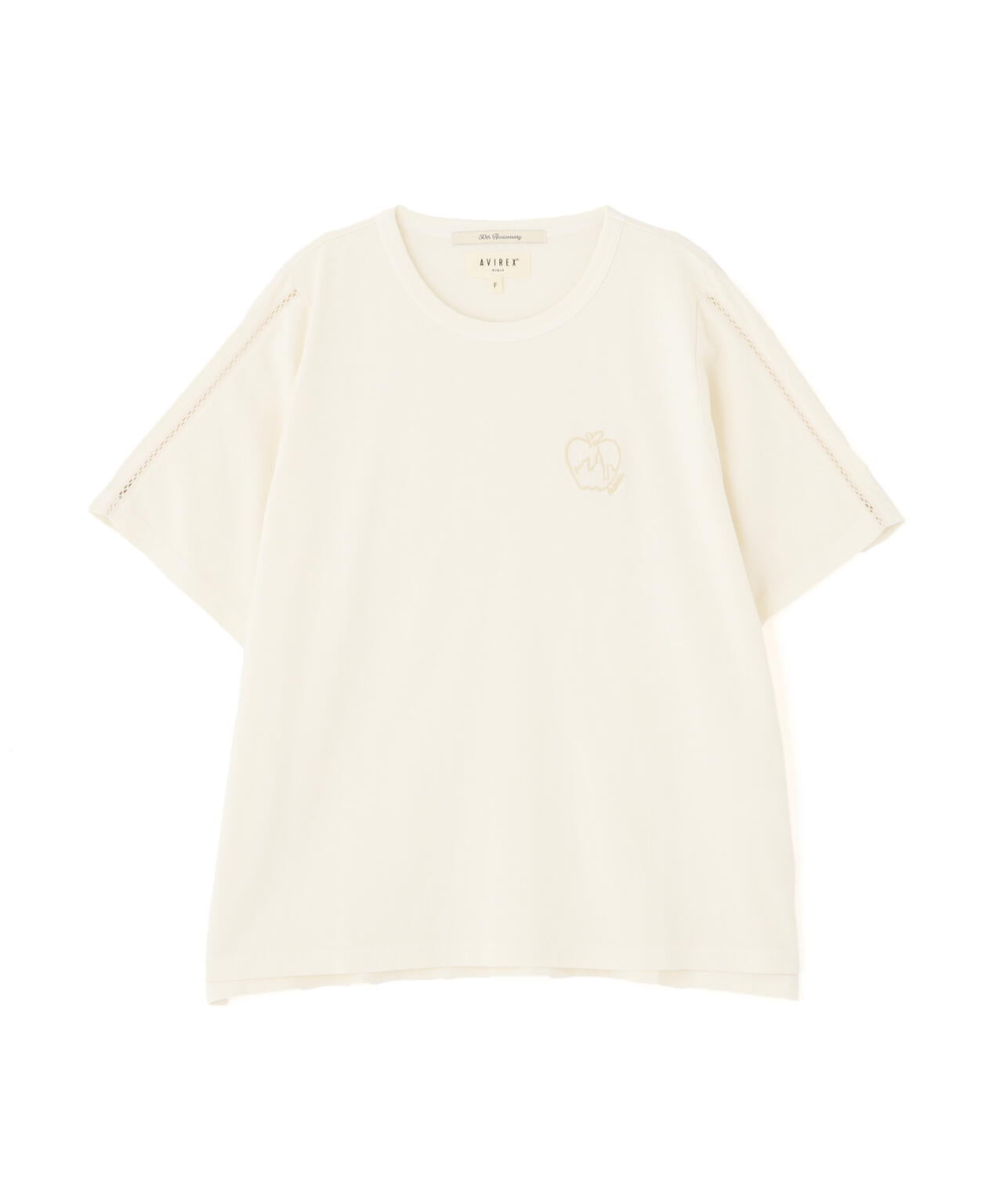 《直営店限定》LACE DETAILS EMBROIDERY T-SHIRT/レースディテール刺繍Tシャツ