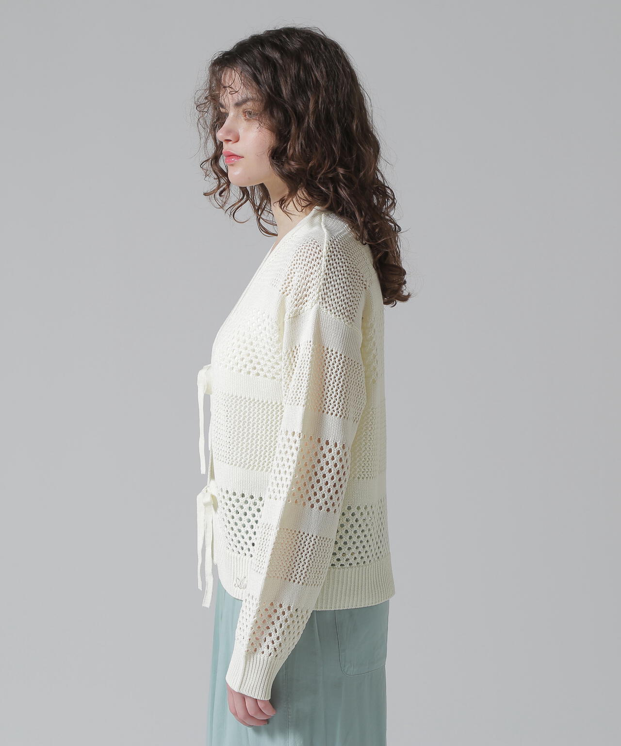 《直営店限定》MACRAME RIBBON KNIT CARDIGAN/マクラメリボンニットカーディガン