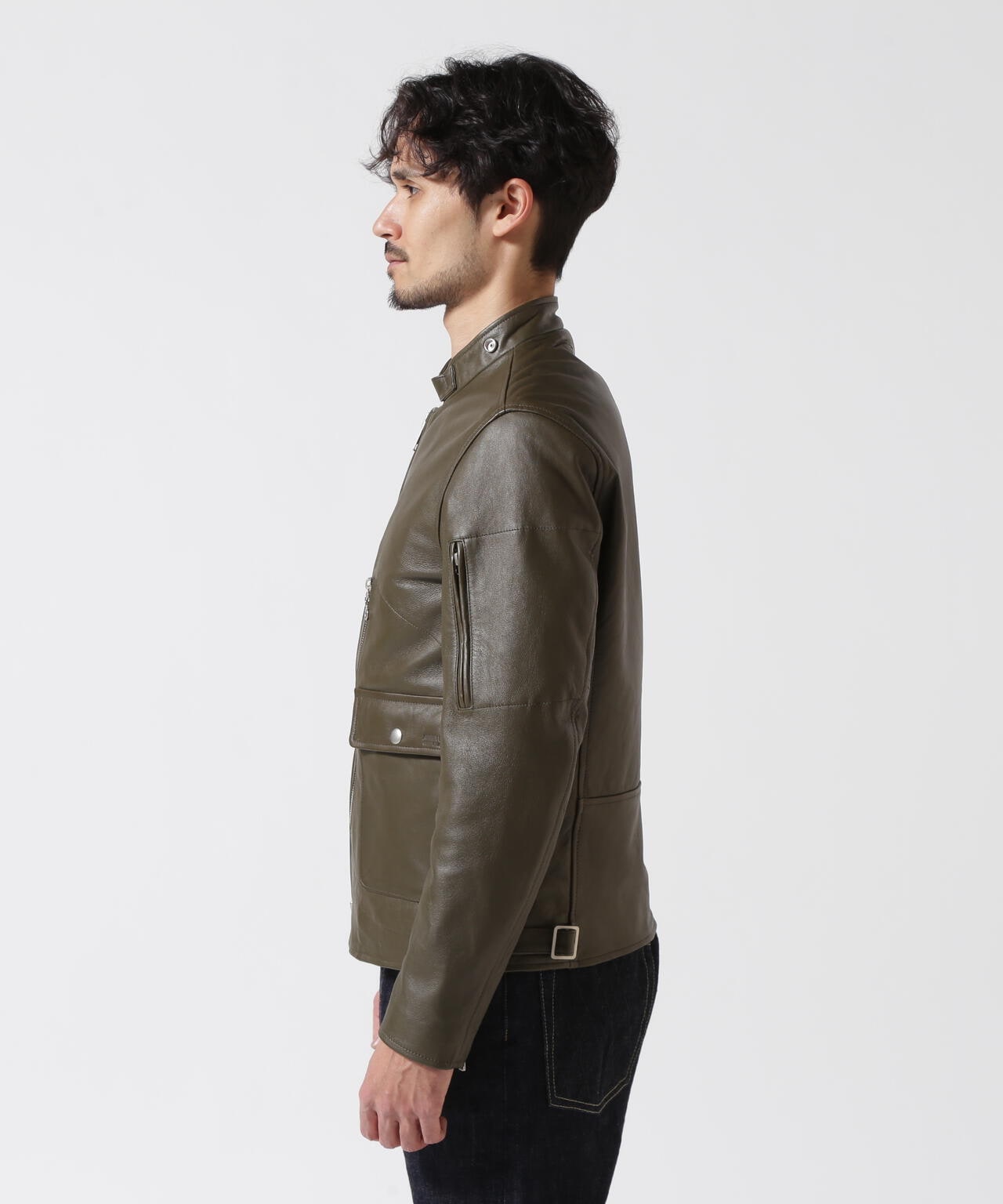 LEATHER MILITARY RIDERS JACKET/レザー ミリタリー ライダース