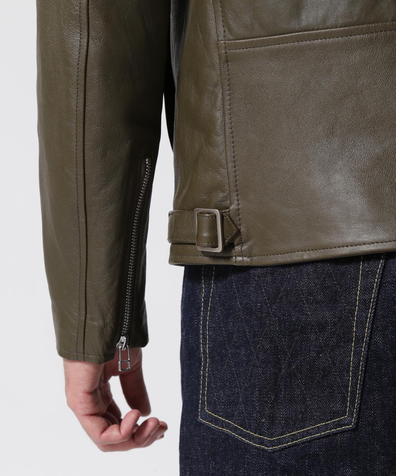 LEATHER MILITARY RIDERS JACKET/レザー ミリタリー ライダース