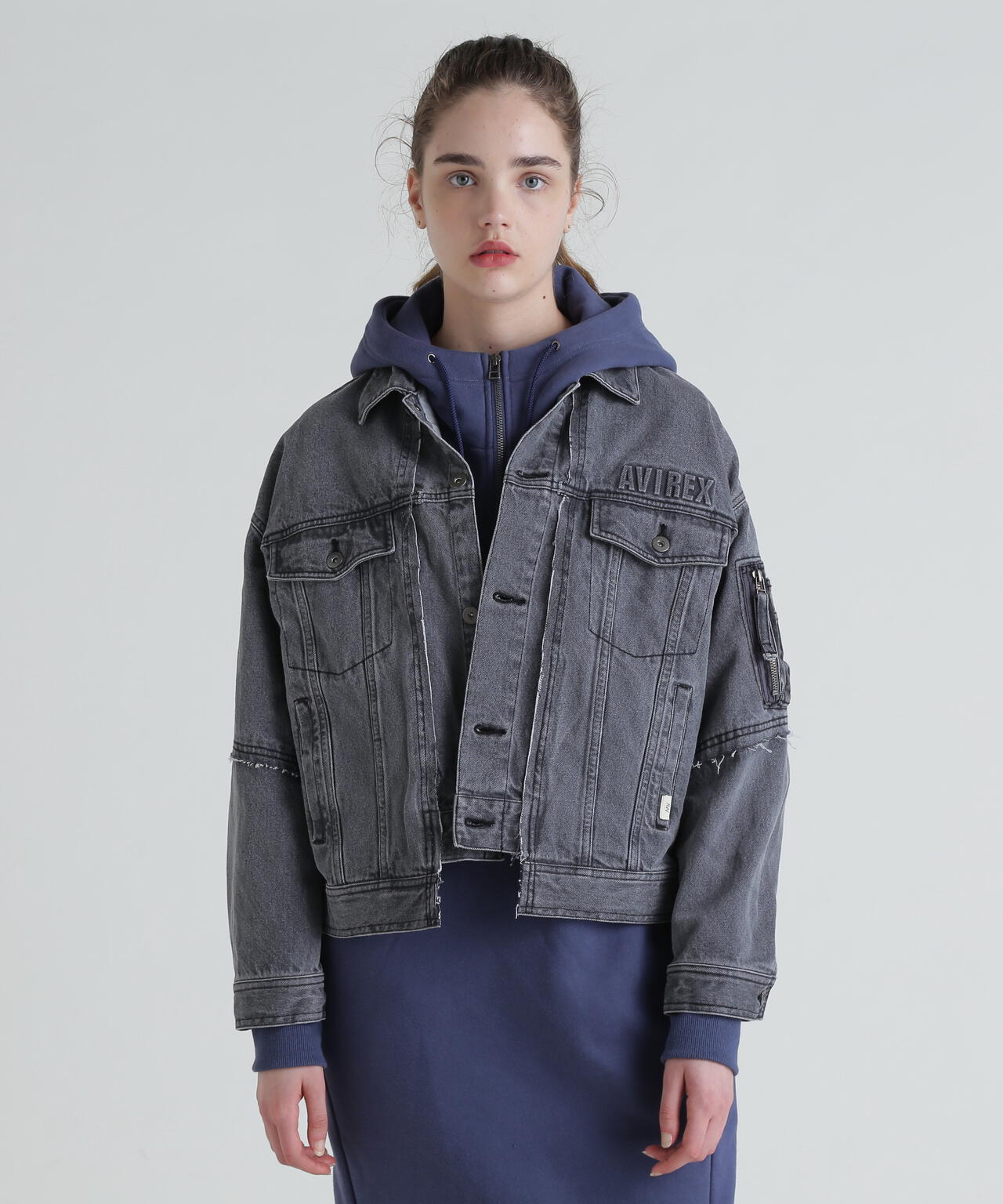L/S EMBOSSING DENIM JACKET/エンボス デニムジャケット
