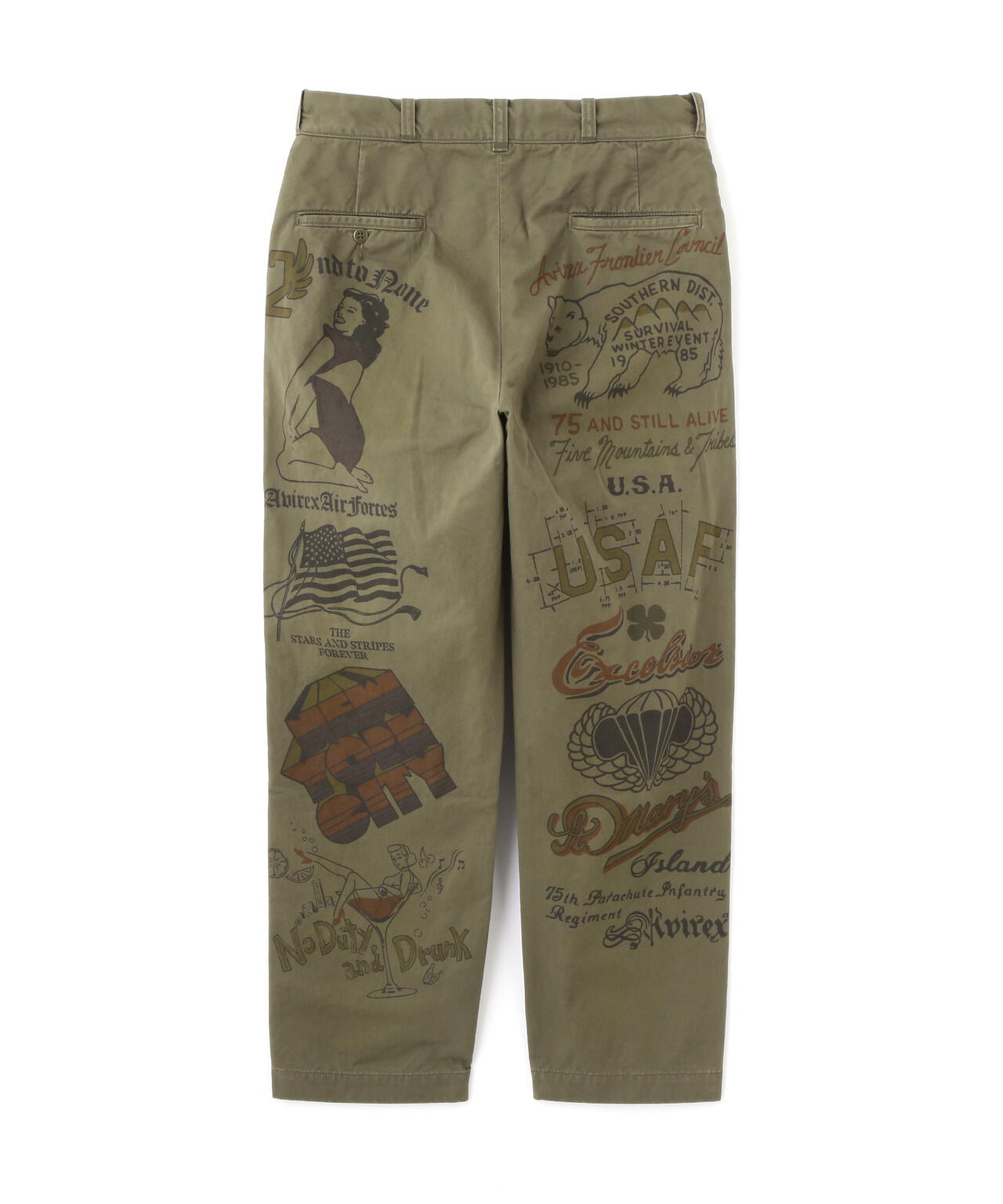 《RESTORE COLLECTION》60’s ARMY CHINO PANTS ”ARCHIVE GRAPHIC”