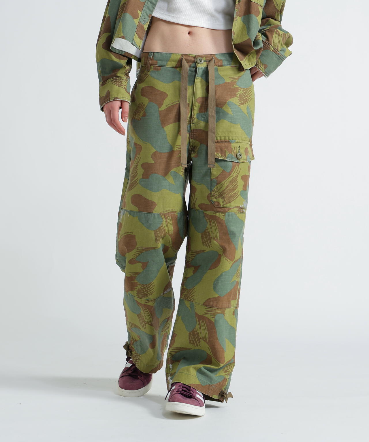 《WOMAN》CAMOUFLAGE CARGO LONG PANTS/カモフラージュカーゴロングパンツ