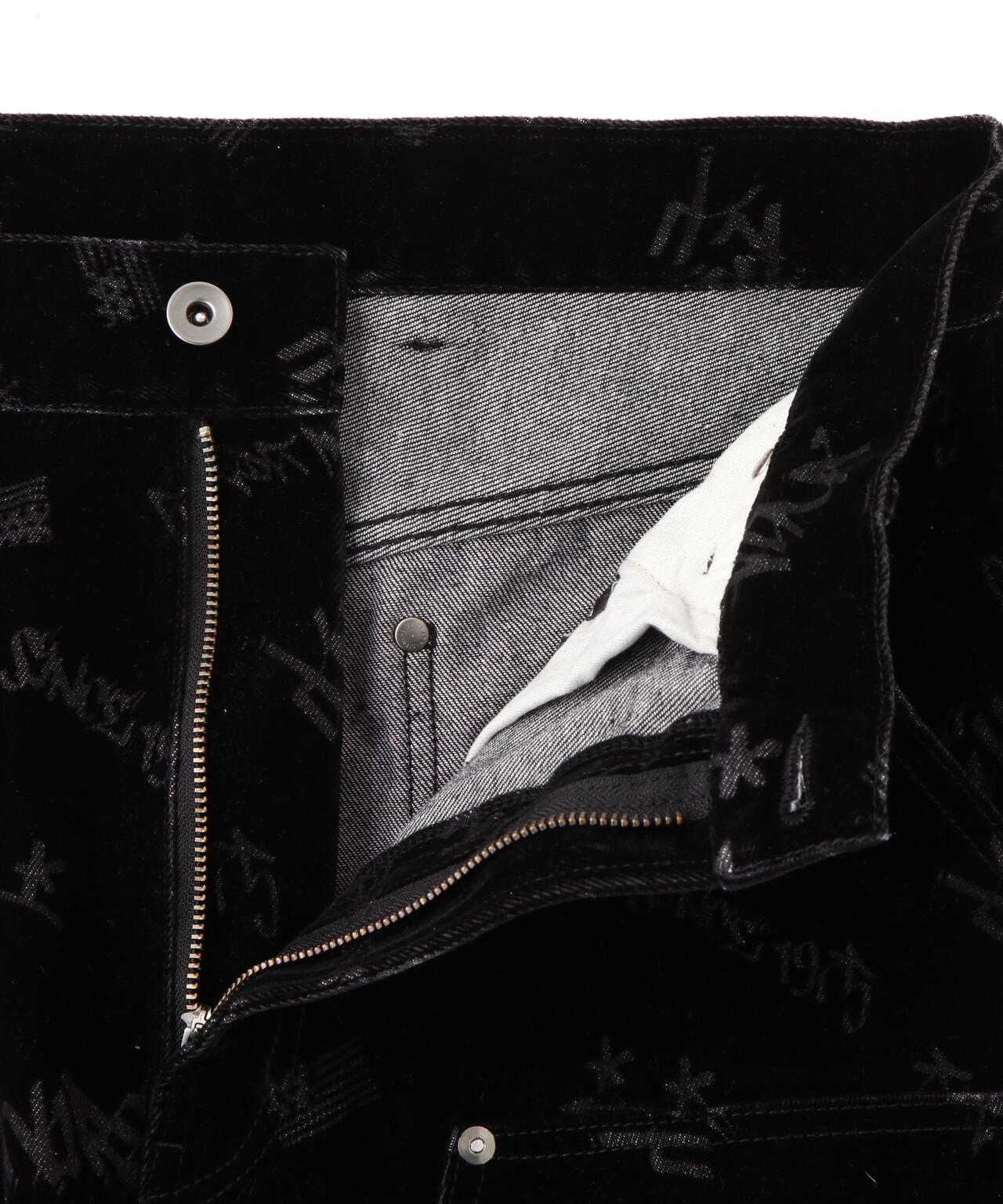 FLOCKING DOUBLE KNEE PAINTER DENIMPANTS