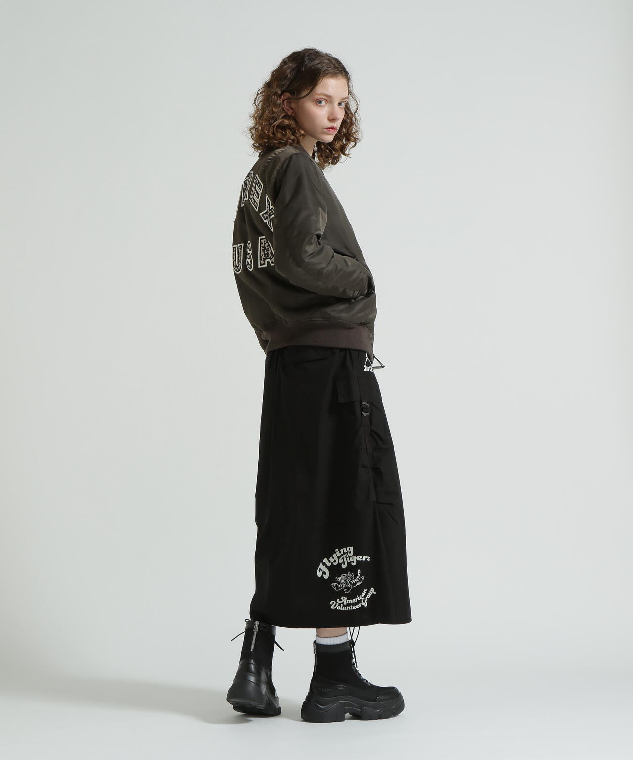 FLYING TIGERS PRINT SKIRT/フライングタイガープリントスカート