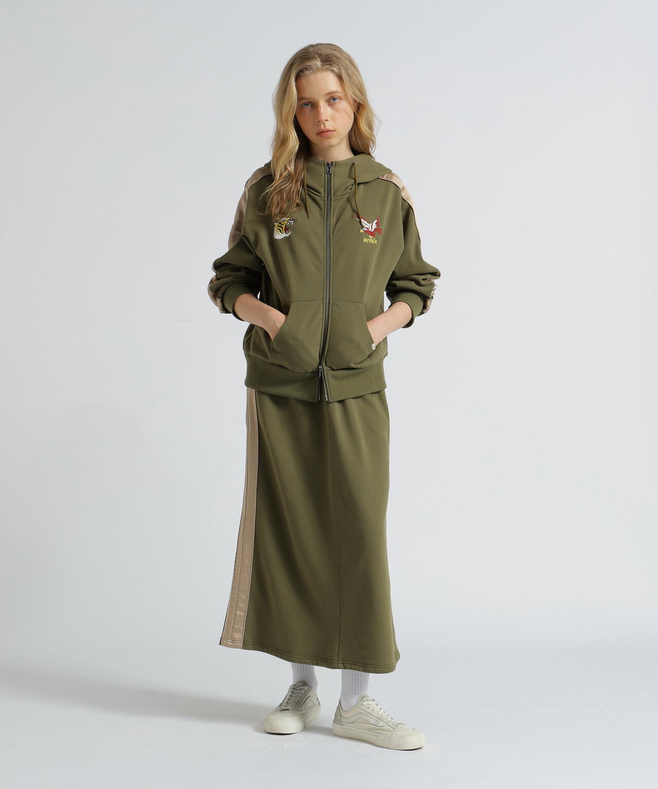 《SOUVENIR COLLECTION》WOMAN/SATIN SKA COMBI SKIRT