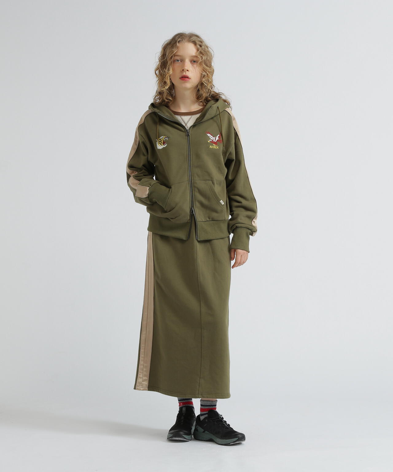 《SOUVENIR COLLECTION》WOMAN/SATIN SKA COMBI SKIRT