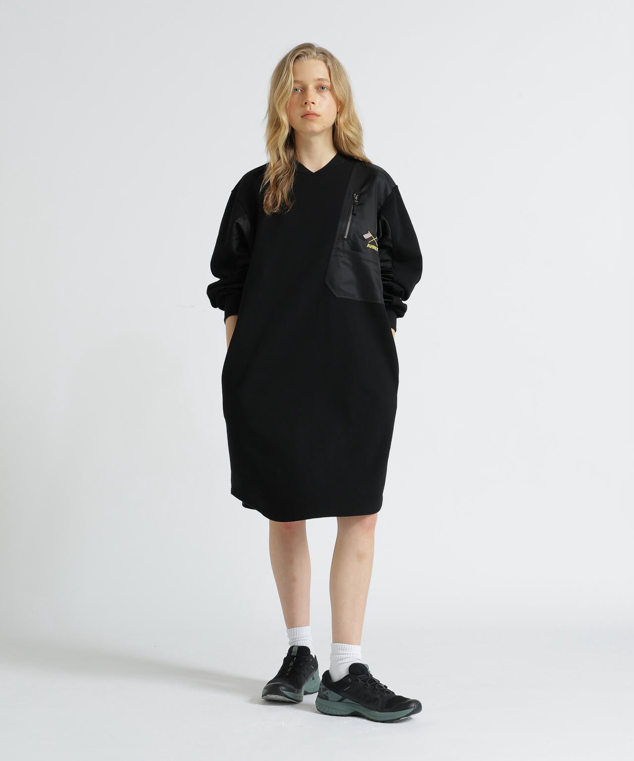 《SOUVENIR COLLECTION》WOMAN/NYLON COMBI MILITARY ONEPIECE