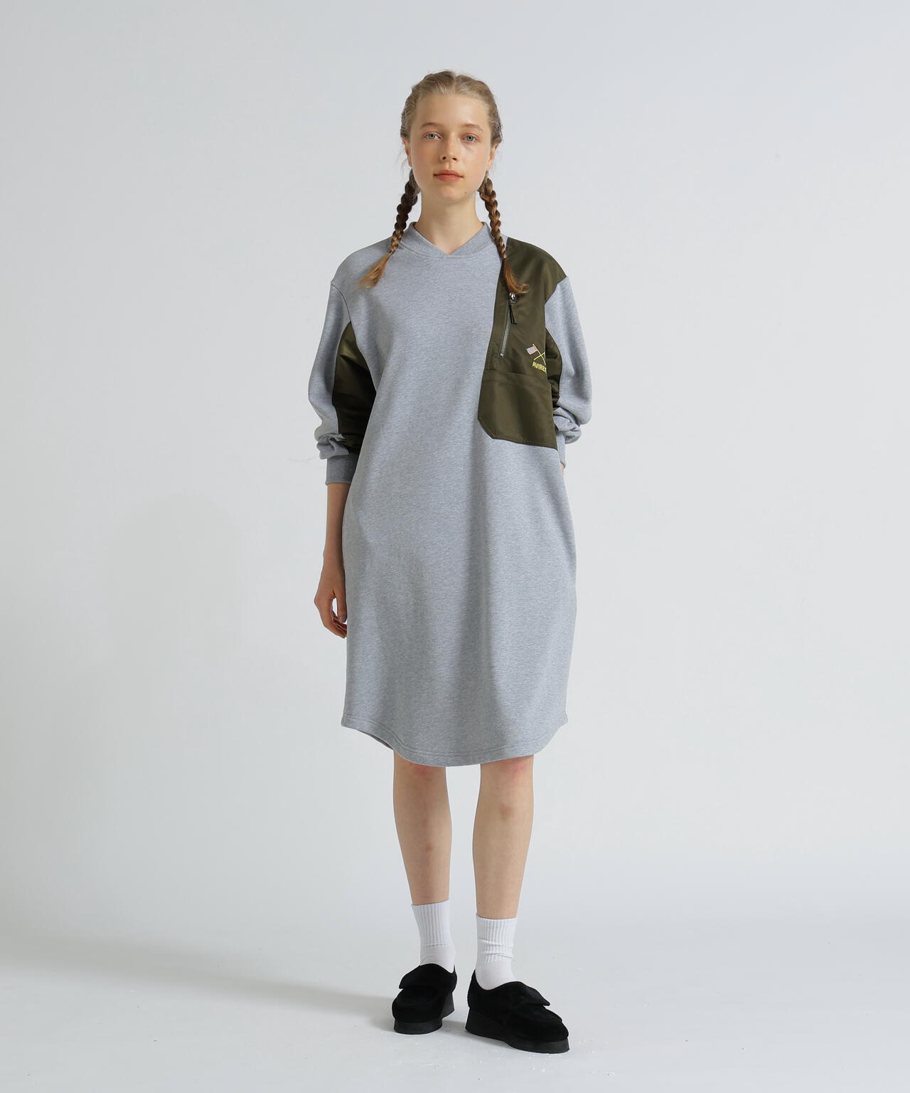 《SOUVENIR COLLECTION》WOMAN/NYLON COMBI MILITARY ONEPIECE