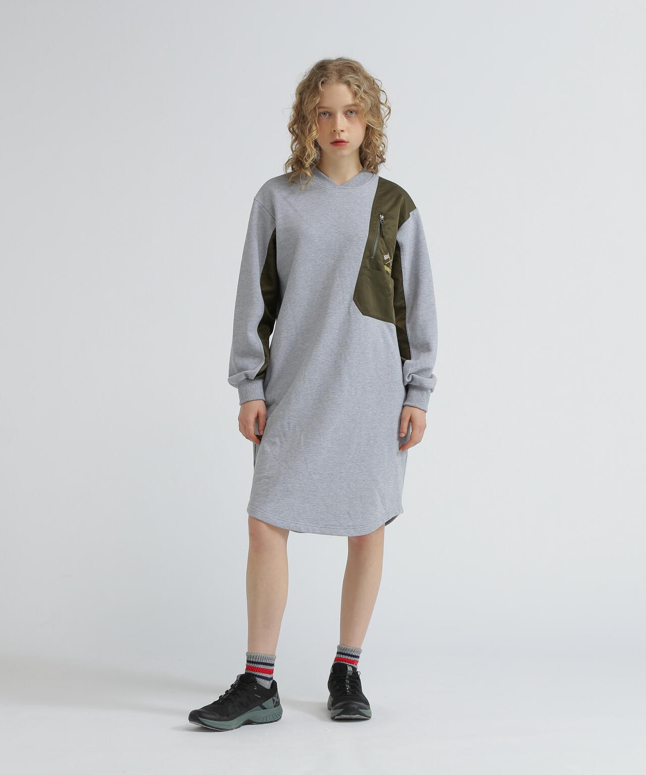 《SOUVENIR COLLECTION》WOMAN/NYLON COMBI MILITARY ONEPIECE