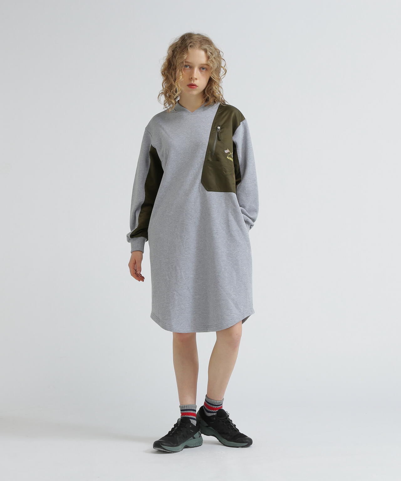 《SOUVENIR COLLECTION》WOMAN/NYLON COMBI MILITARY ONEPIECE