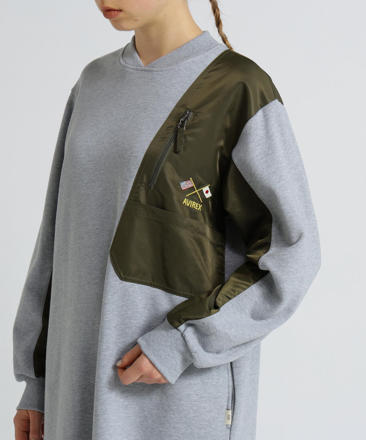《SOUVENIR COLLECTION》WOMAN/NYLON COMBI MILITARY ONEPIECE