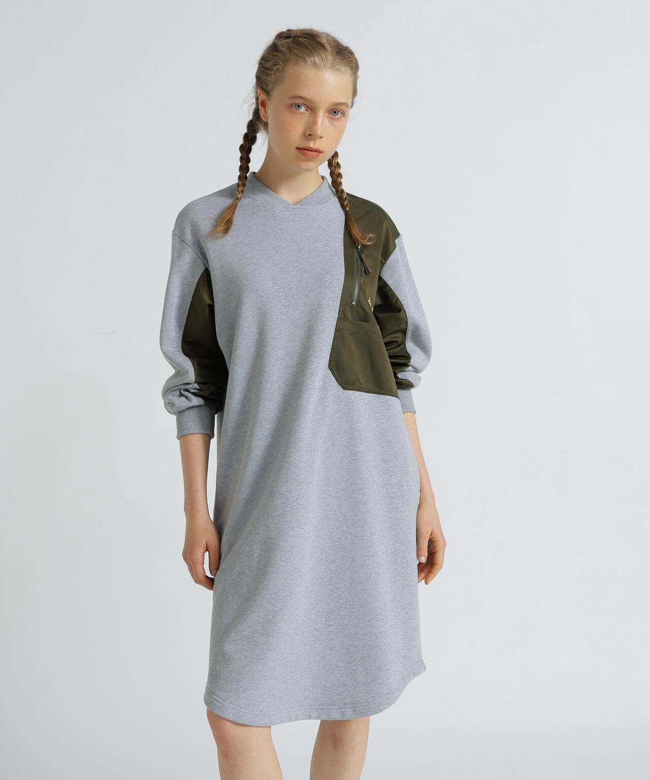 《SOUVENIR COLLECTION》WOMAN/NYLON COMBI MILITARY ONEPIECE