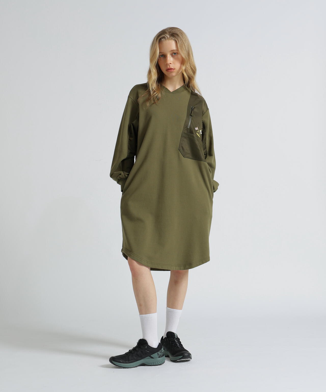 《SOUVENIR COLLECTION》WOMAN/NYLON COMBI MILITARY ONEPIECE