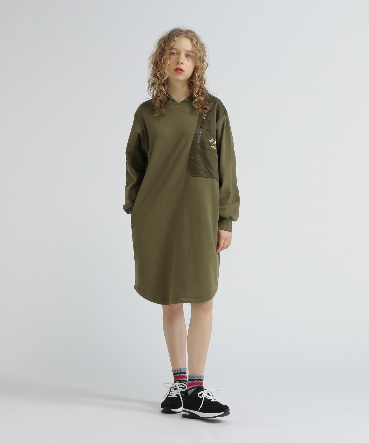 《SOUVENIR COLLECTION》WOMAN/NYLON COMBI MILITARY ONEPIECE