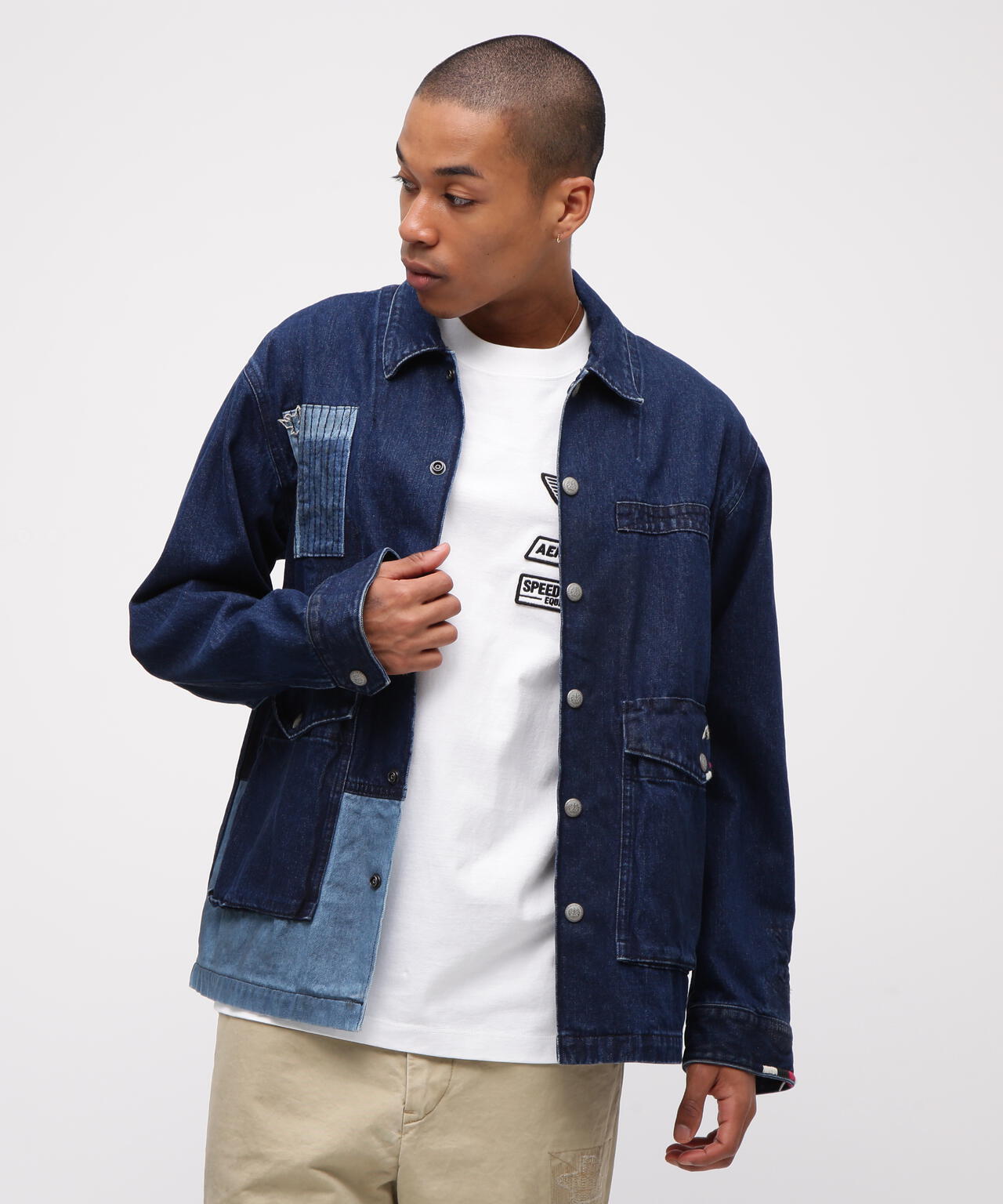《RESTORE COLLECTION》REPAIR CUSTOM & EMB UTILITY SHIRT JACKET
