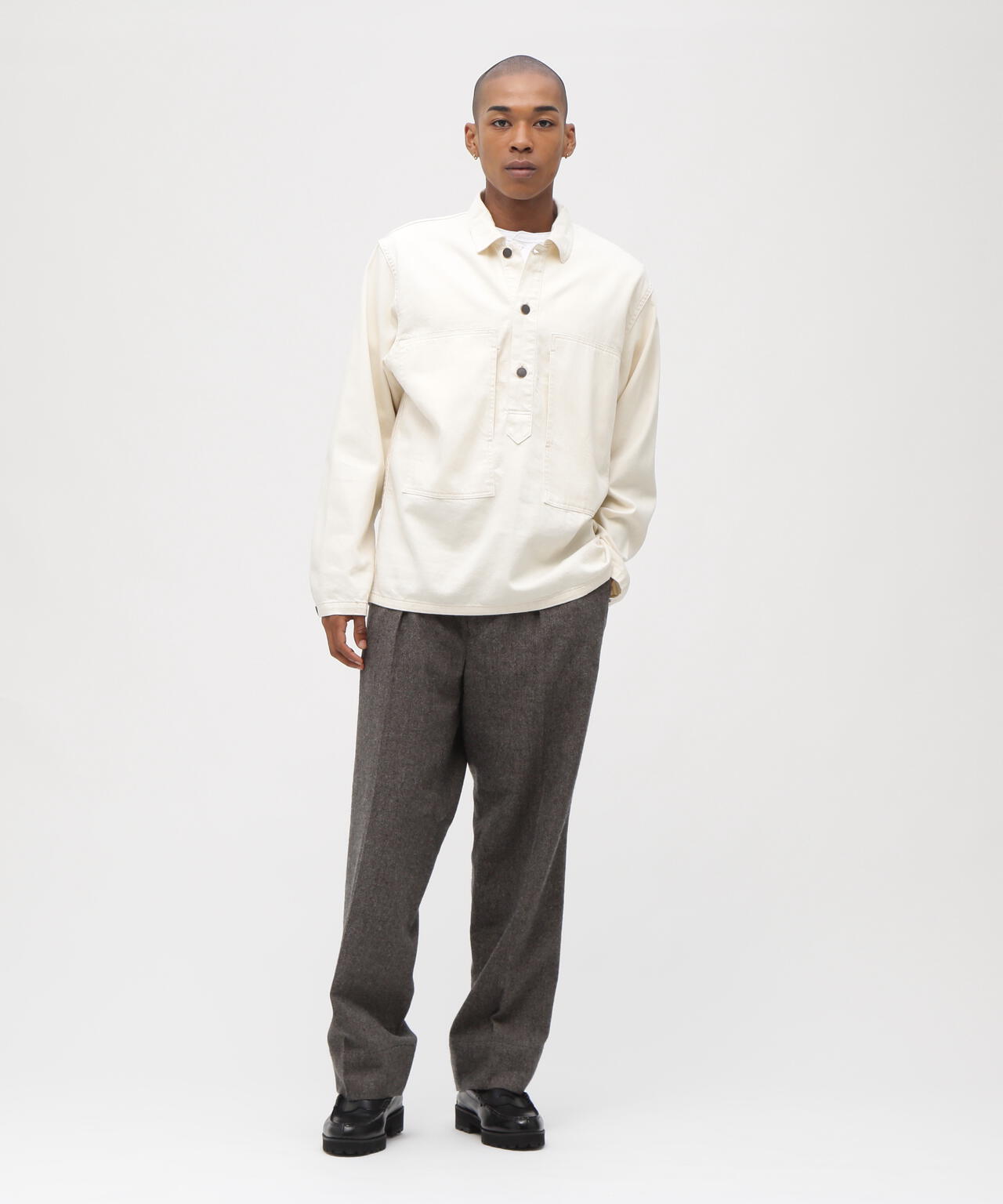 《TFQP by HANDROOM》NEP DENIM PULLOVER SHIRT