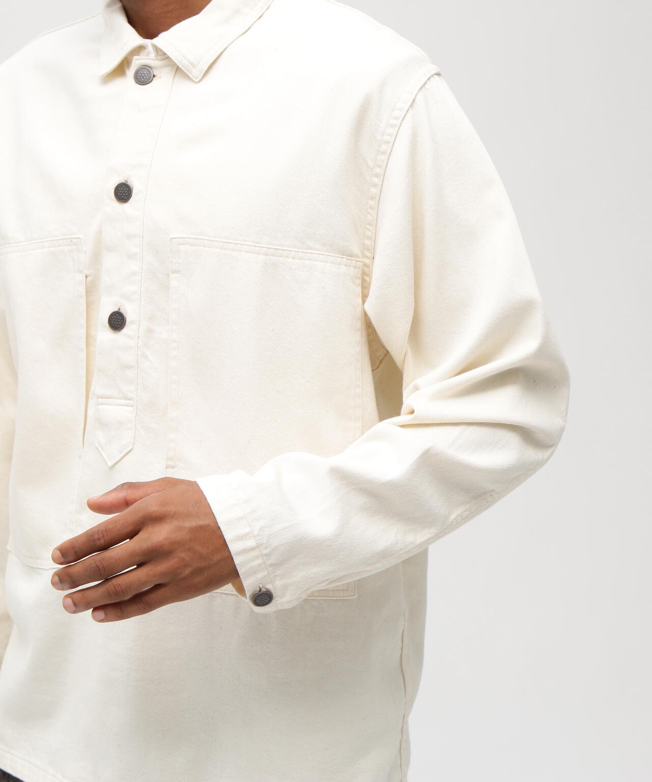 《TFQP by HANDROOM》NEP DENIM PULLOVER SHIRT