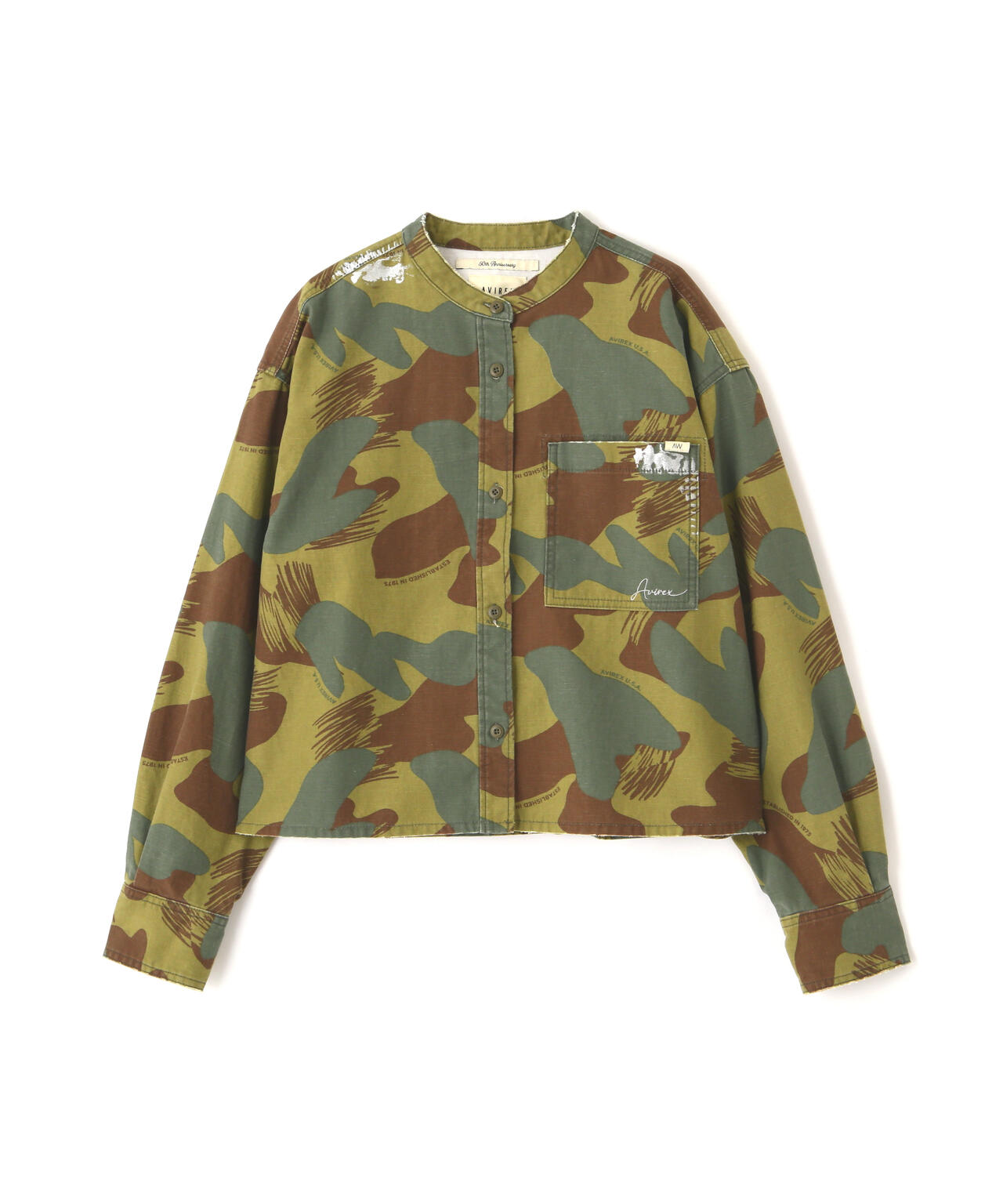 《WOMAN》CAMOUFLAGE SHORT SHIRTS/カモフラージュショートシャツ