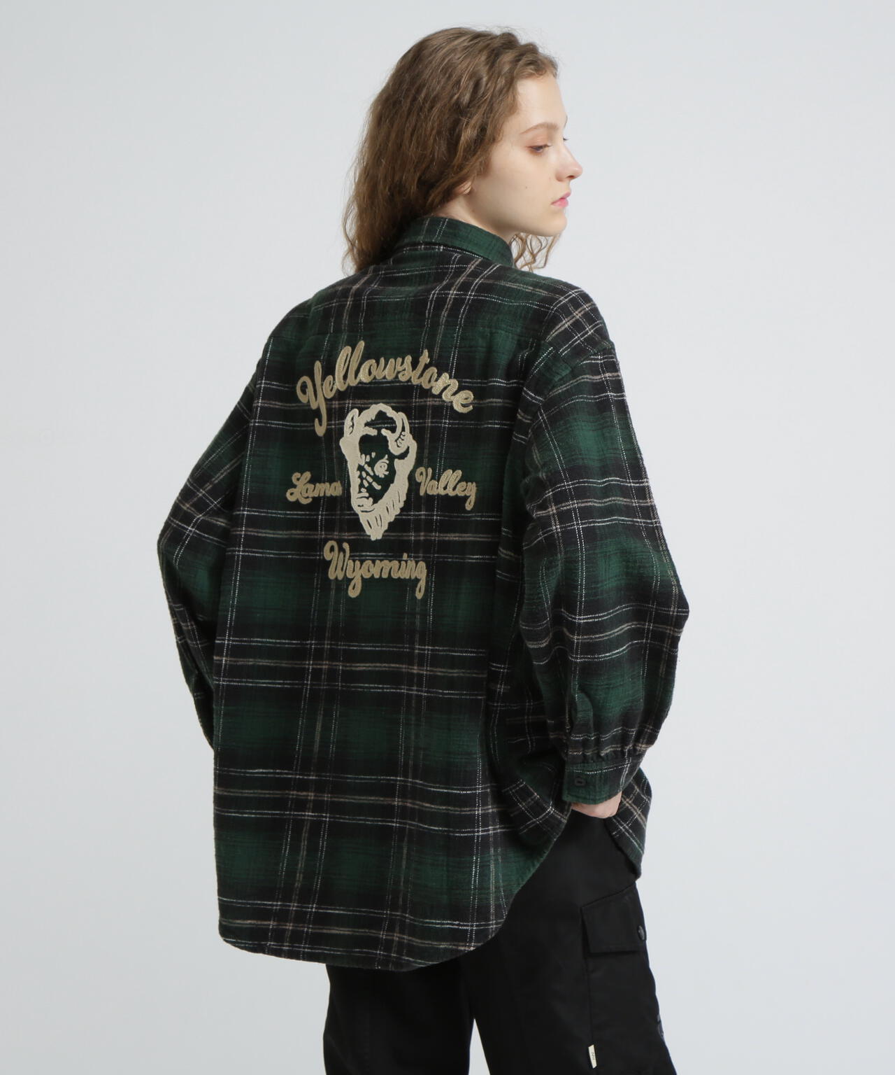 《WOMAN》EMBROIDERY CHECK SHIRT/刺繍チェックシャツ