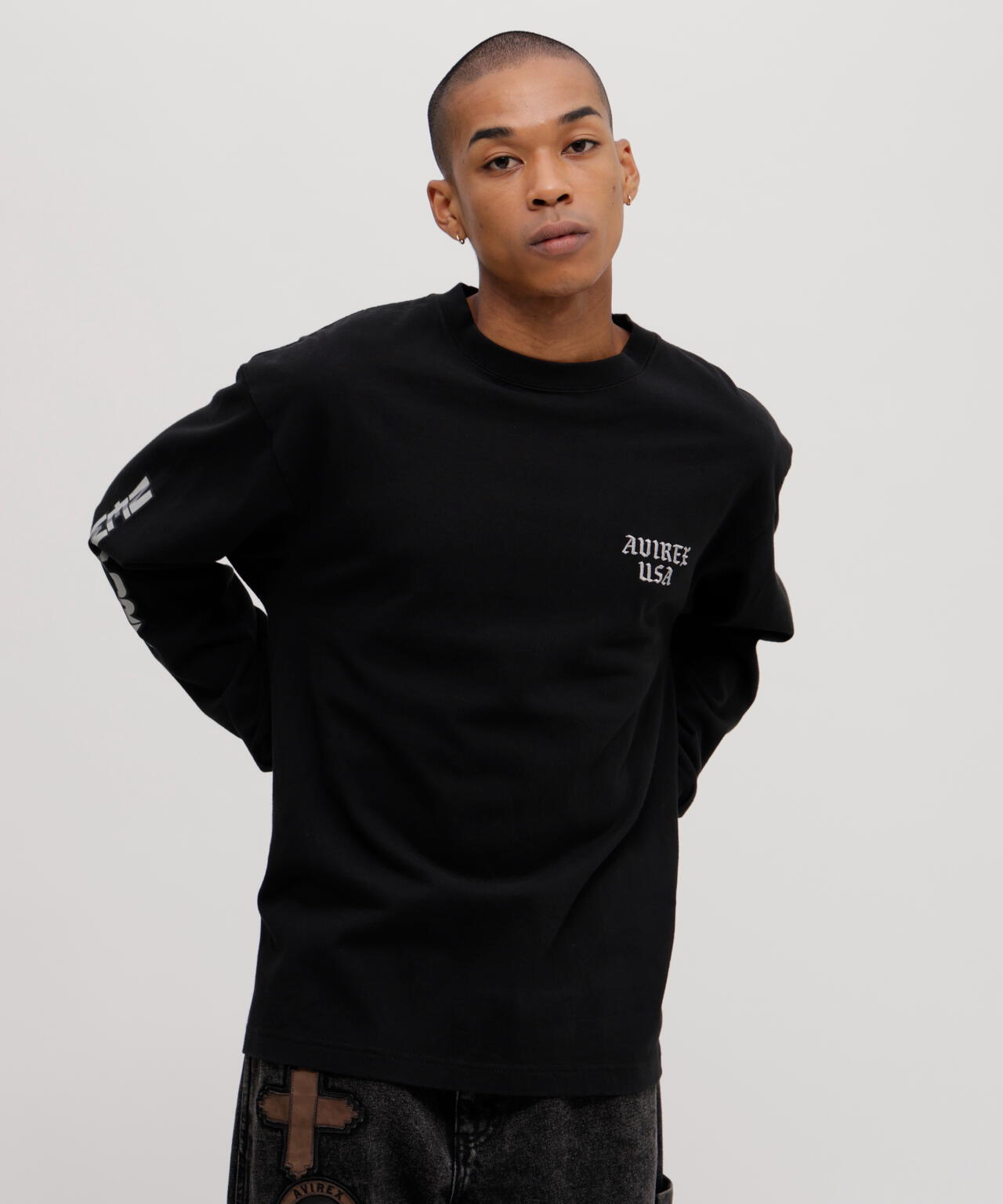 EMB L/S T-SHIRT AVIREX NYC