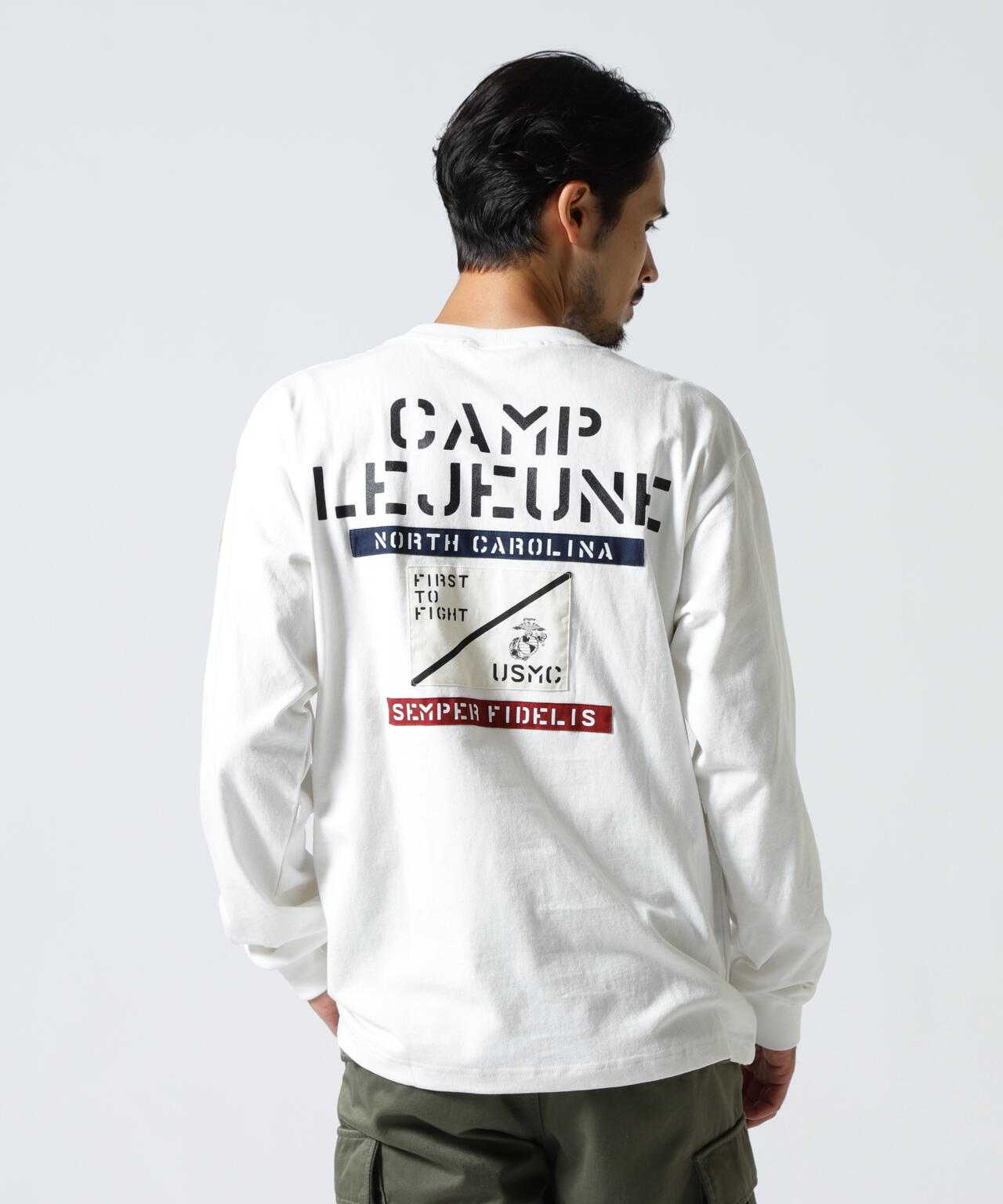CAMP LEJEUNE PATCHED L/S T-SHIRT